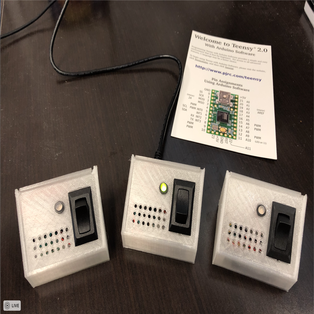 Teensy Case w/multi-color LED and Switch