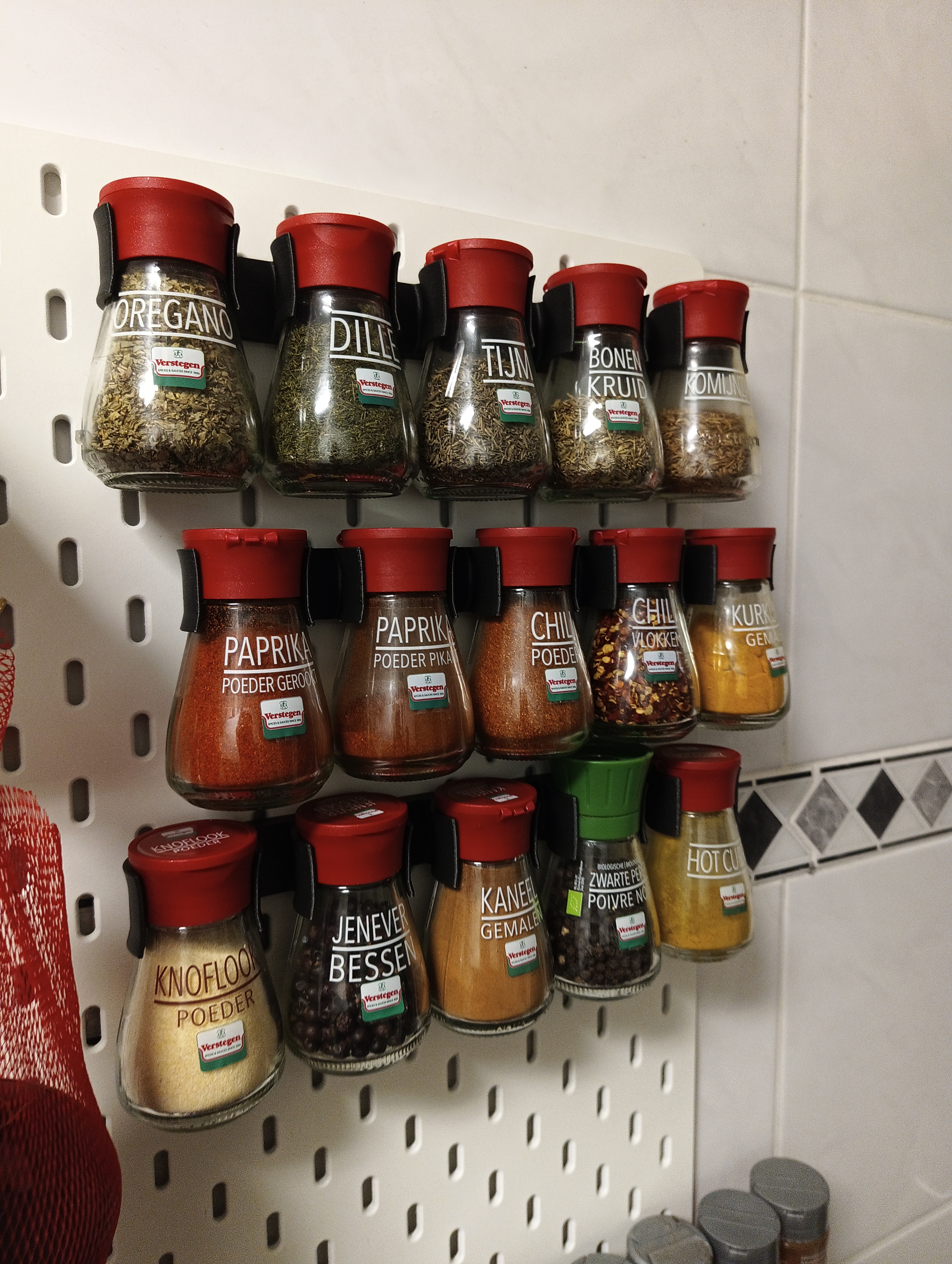 Skadis Verstegen spice bottle rack