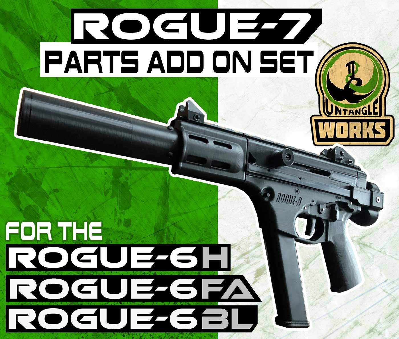 Rogue-7 gelsoft parts add on set for the Rogue-6 GBBR
