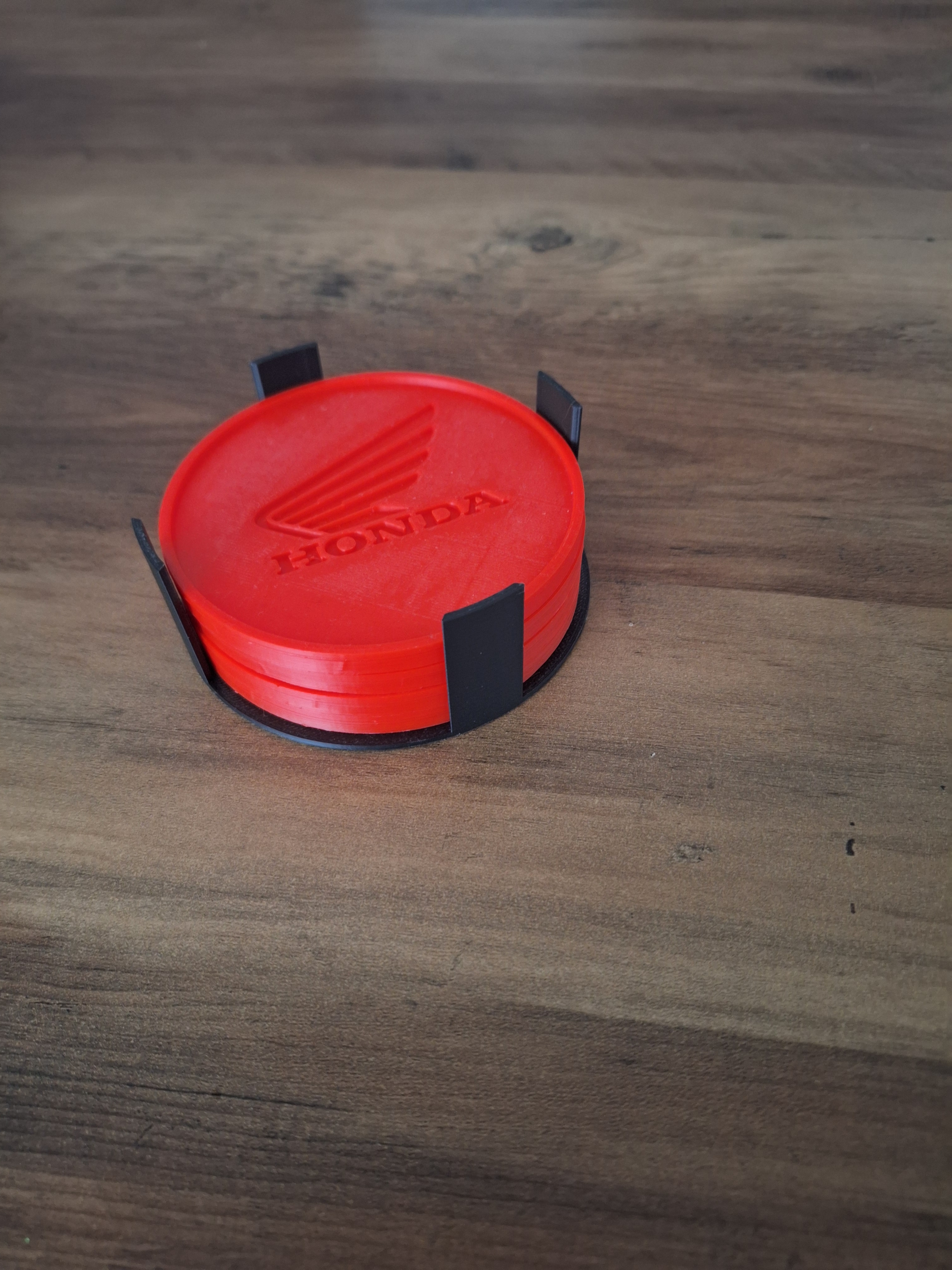 Honda motorcycle cup coaster and holder