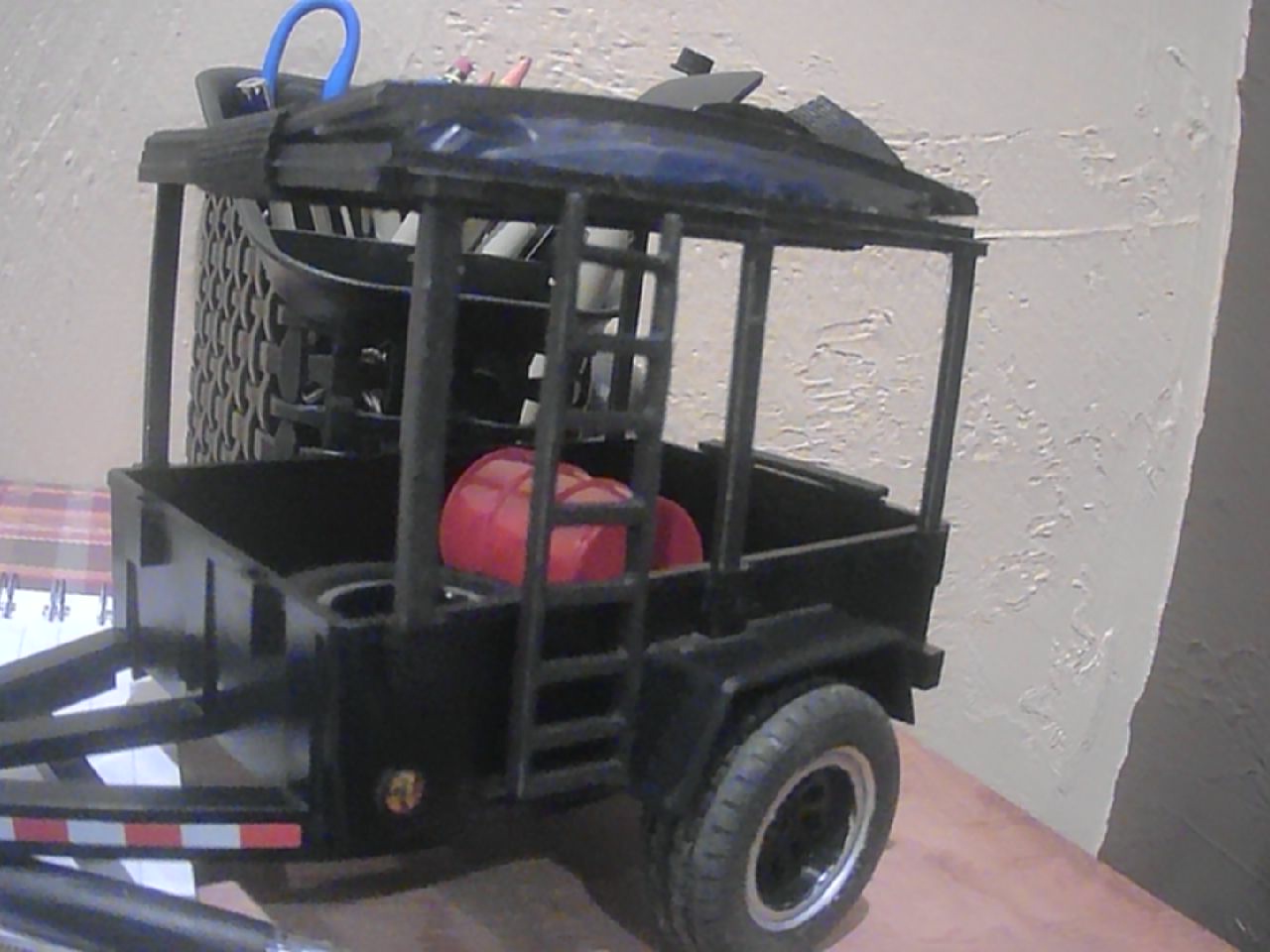 Trx4m Trailer overland trailer build ladder.