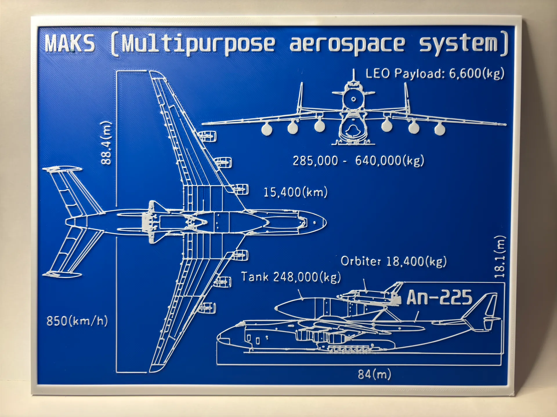 Antonow AN-225 MAKS - Space Shuttle - Blueprint