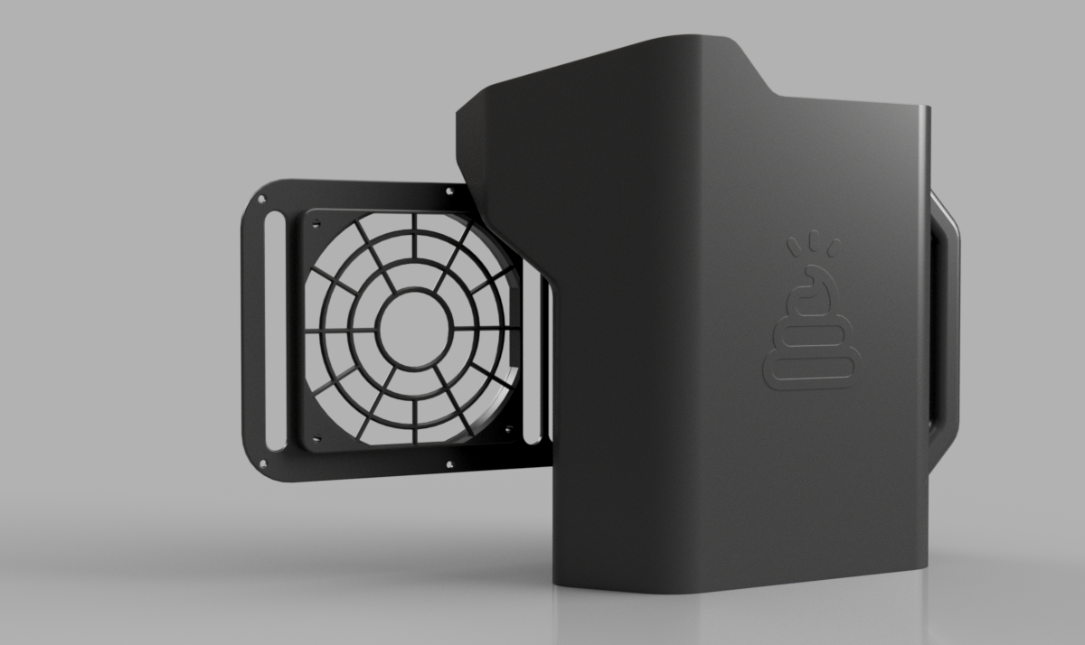 Qidi X-Plus 4 Poo Bucket and Rear Fan vent modifications 120mm 80mm 40mm