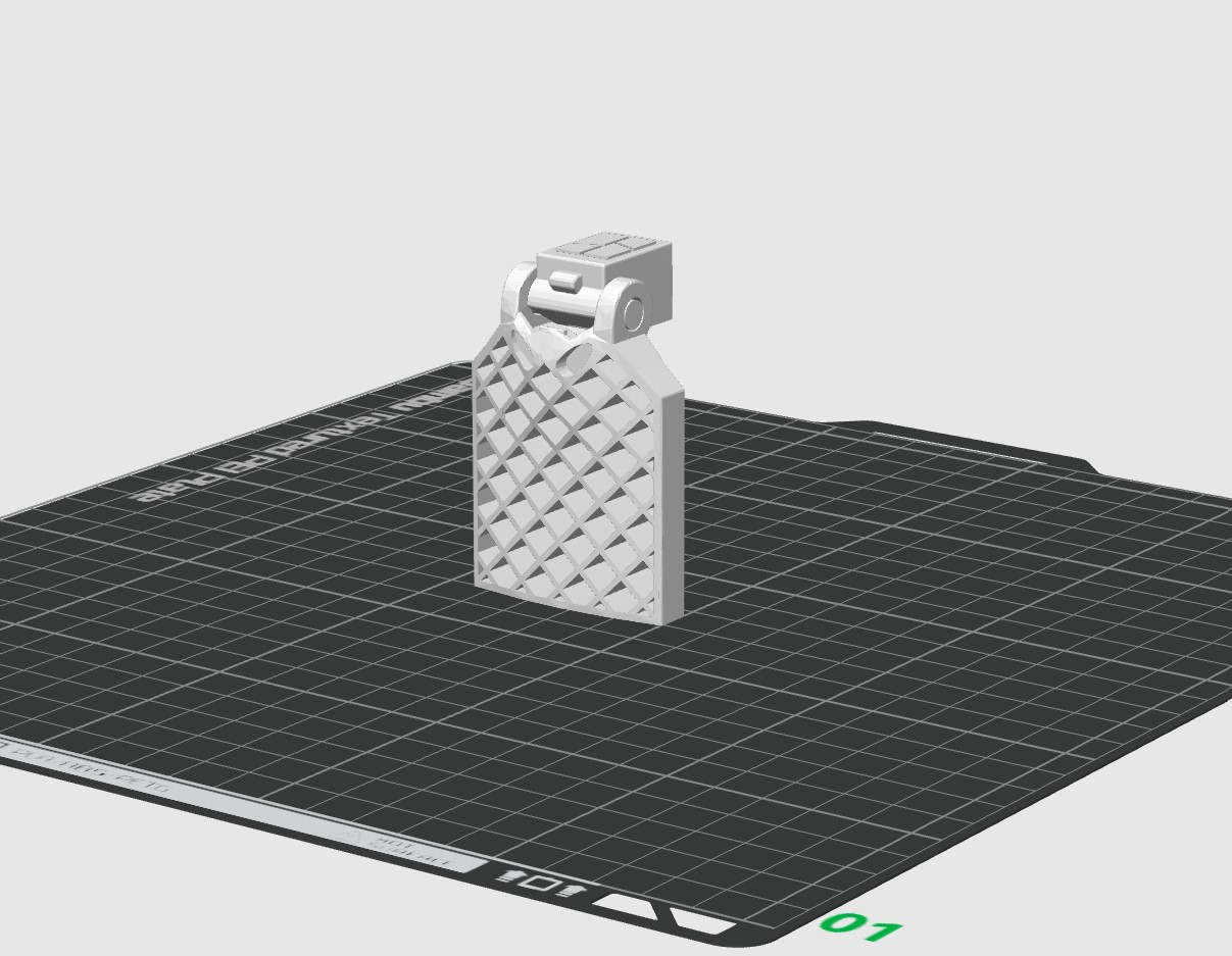X1/P1 SpaceX Falcon 9 Grid FIn Door Handle