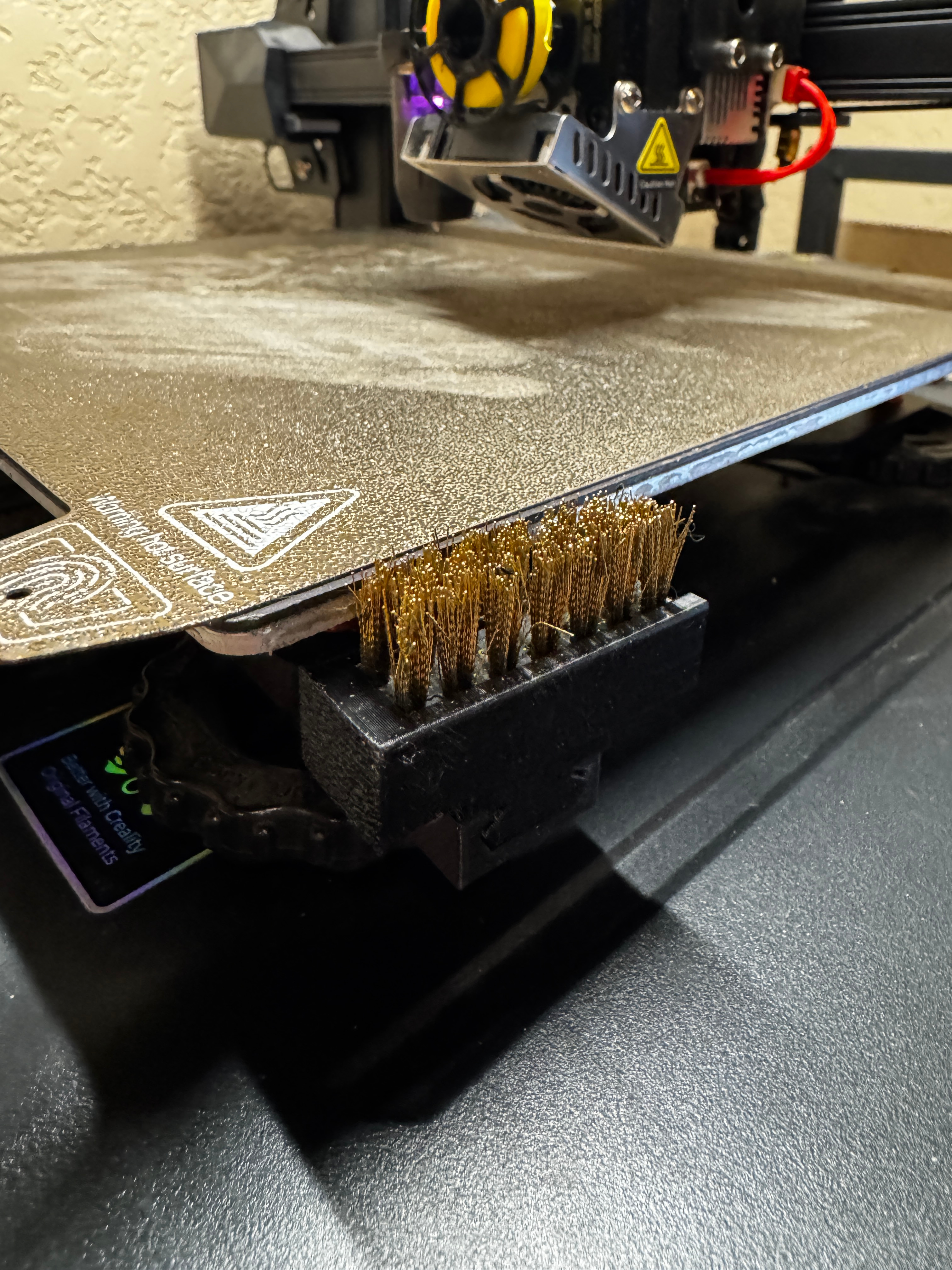 Auto nozzle brush cleaner for Ender 3 S1: Harbor Freight brush