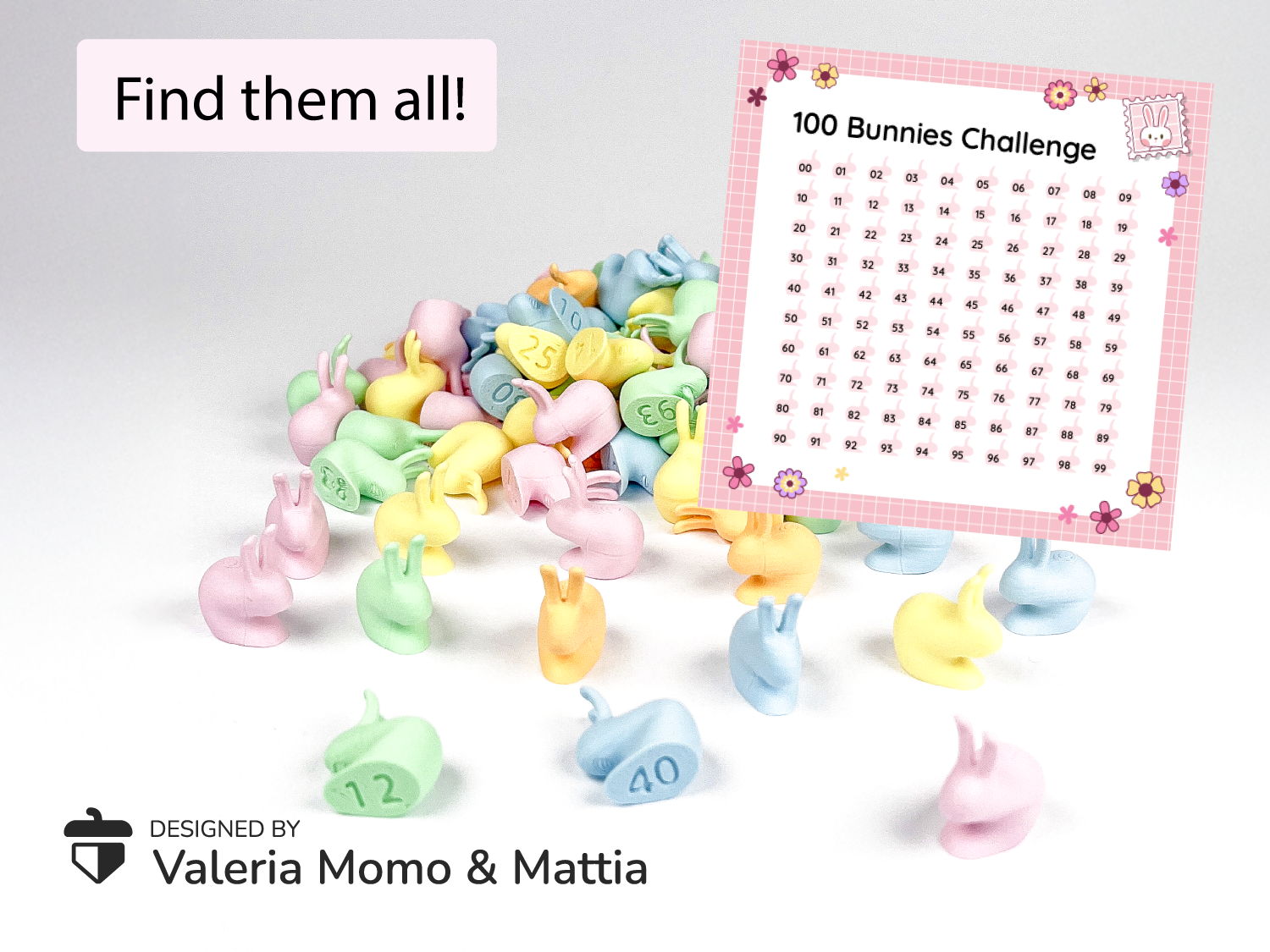 The 100 Hidden Bunnies Challenge – Easter Game + PDF (Printable Sheet)