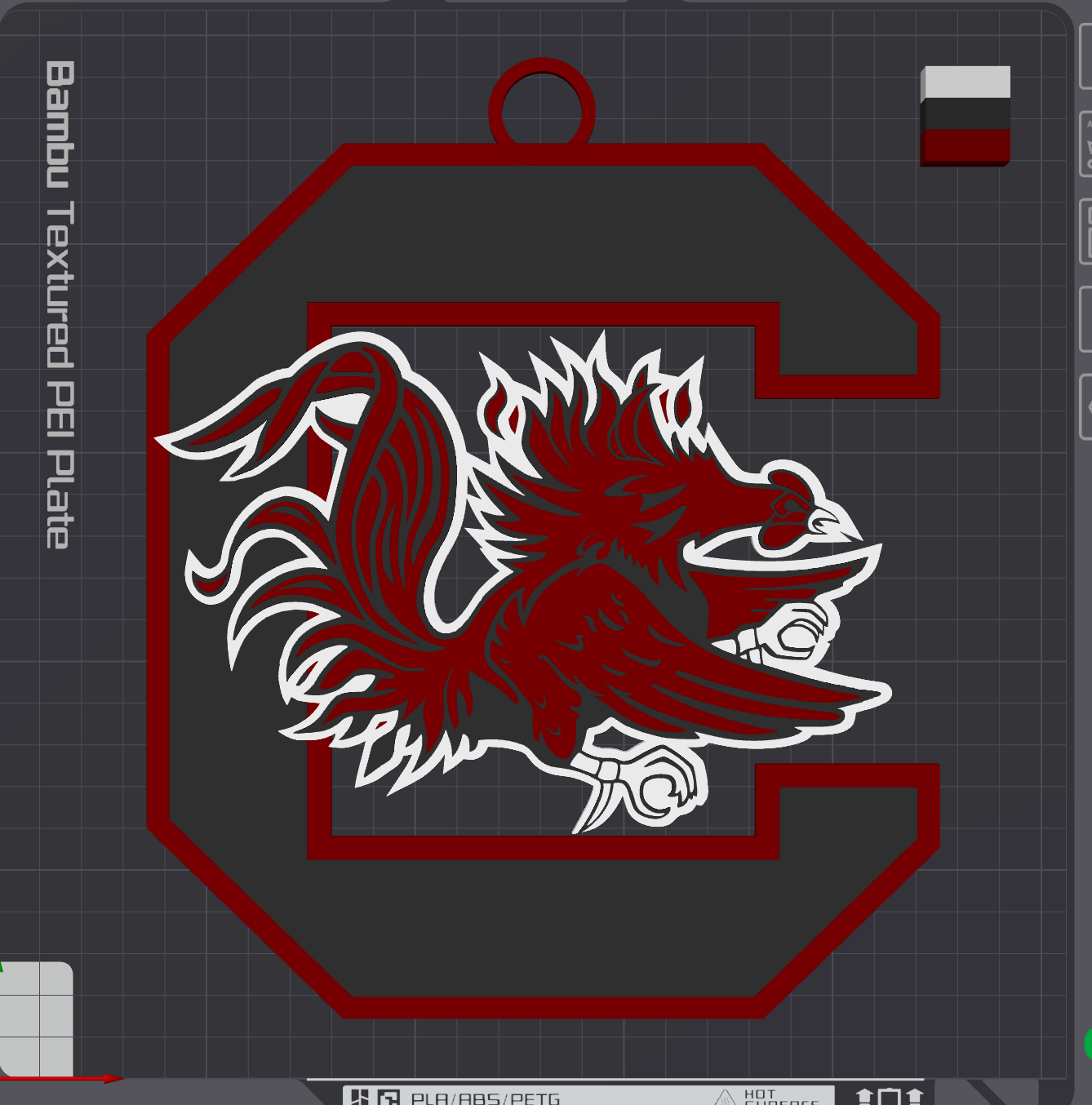 South Carolina Gamecocks Oversized Necklace Logo