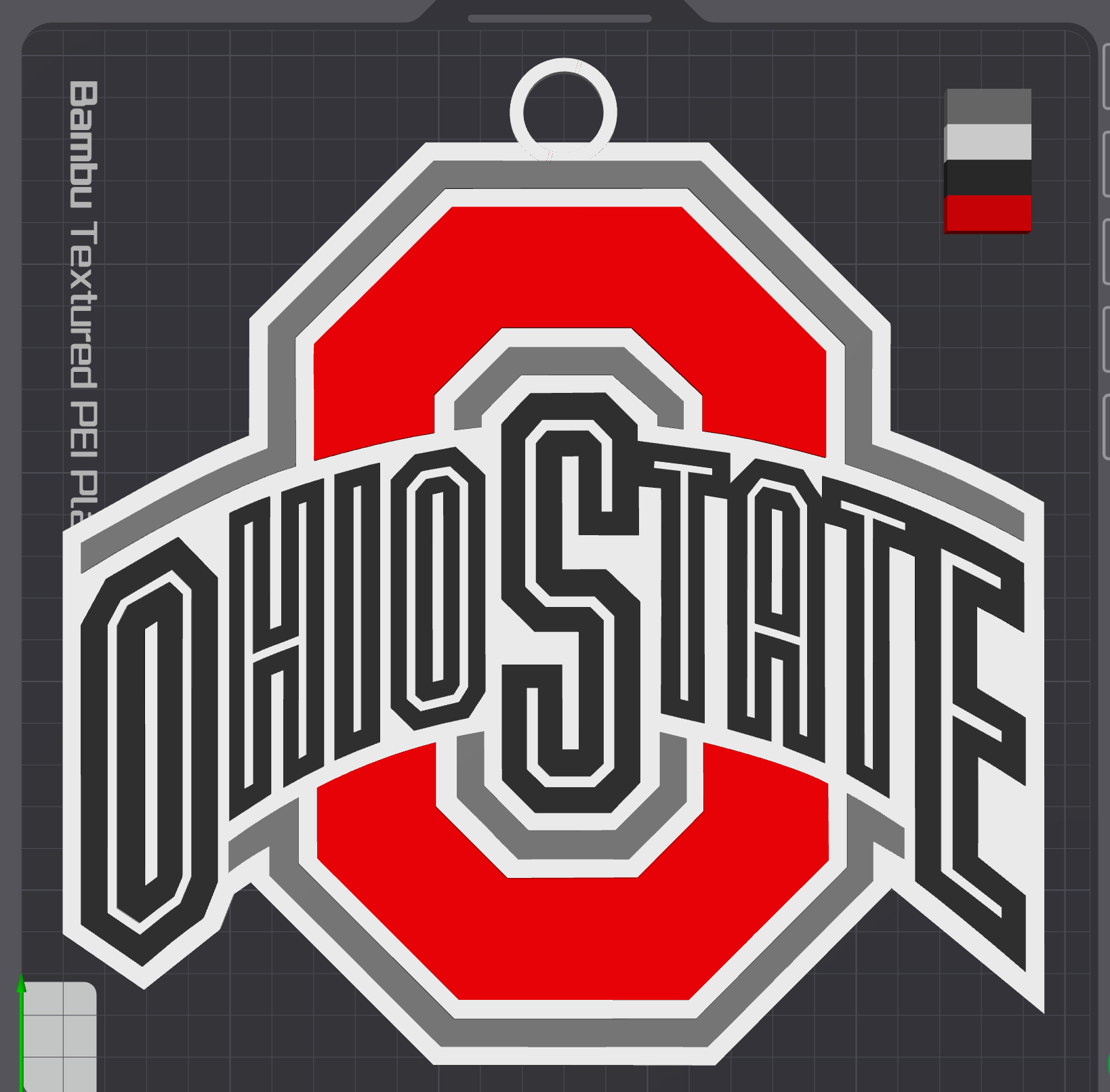 Ohio State Buckeyes Oversized Necklace Logo