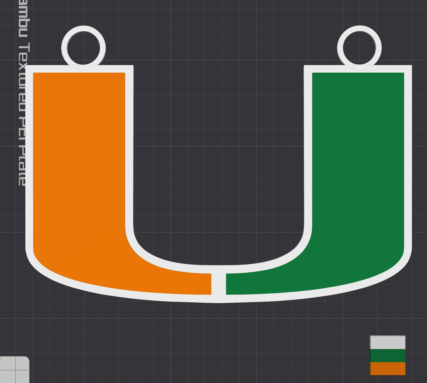 Miami Hurricanes Oversized Necklace Logo