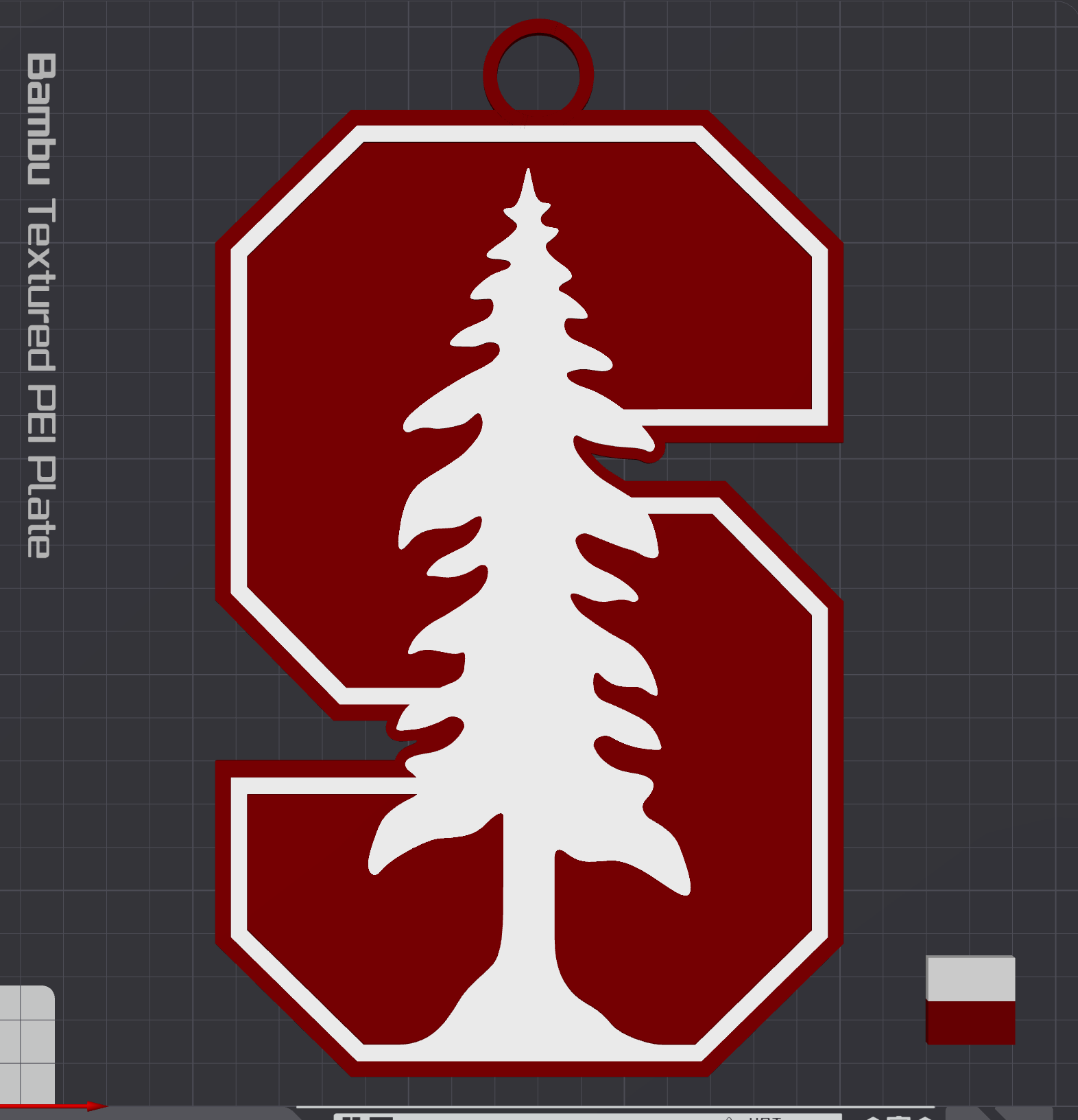 Stanford Cardinal Oversized Necklace Logo