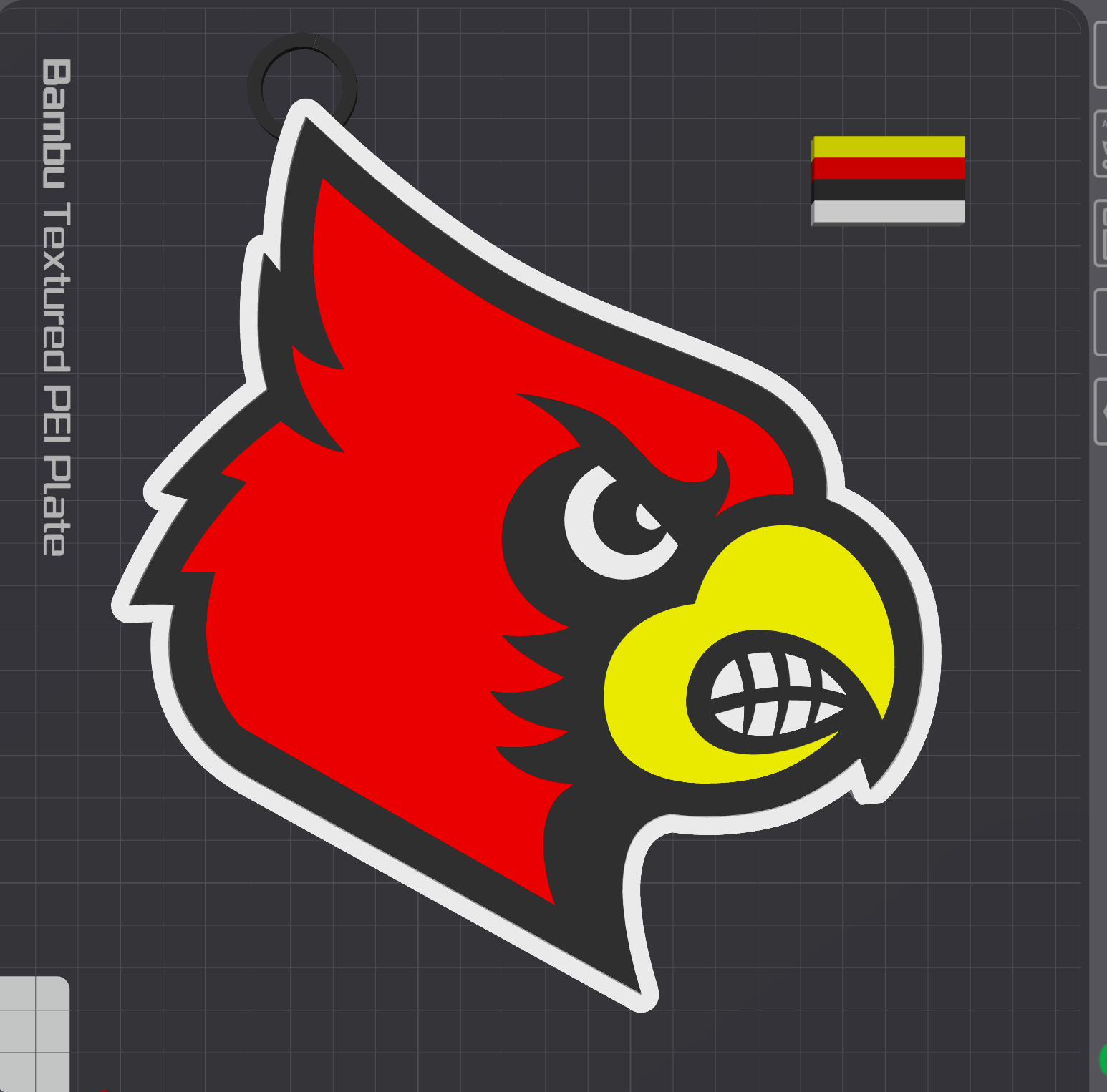 Louisville Cardinals Oversized Necklace Logo