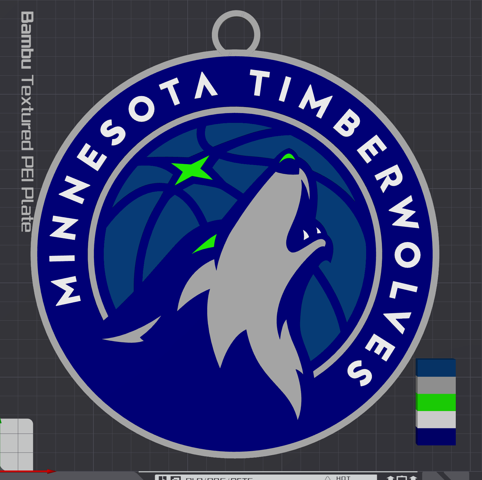 Minnesota Timberwolves Oversized Necklace Logo