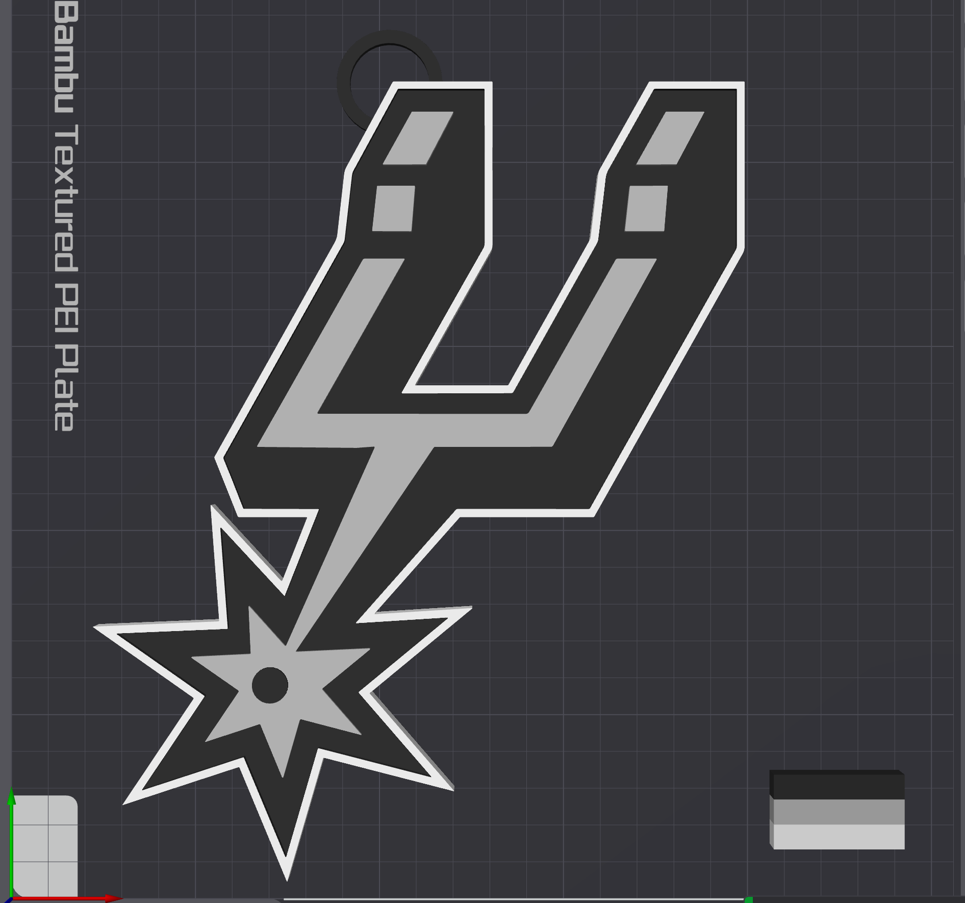 San Antonio Spurs Alternate Oversized Necklace Logo