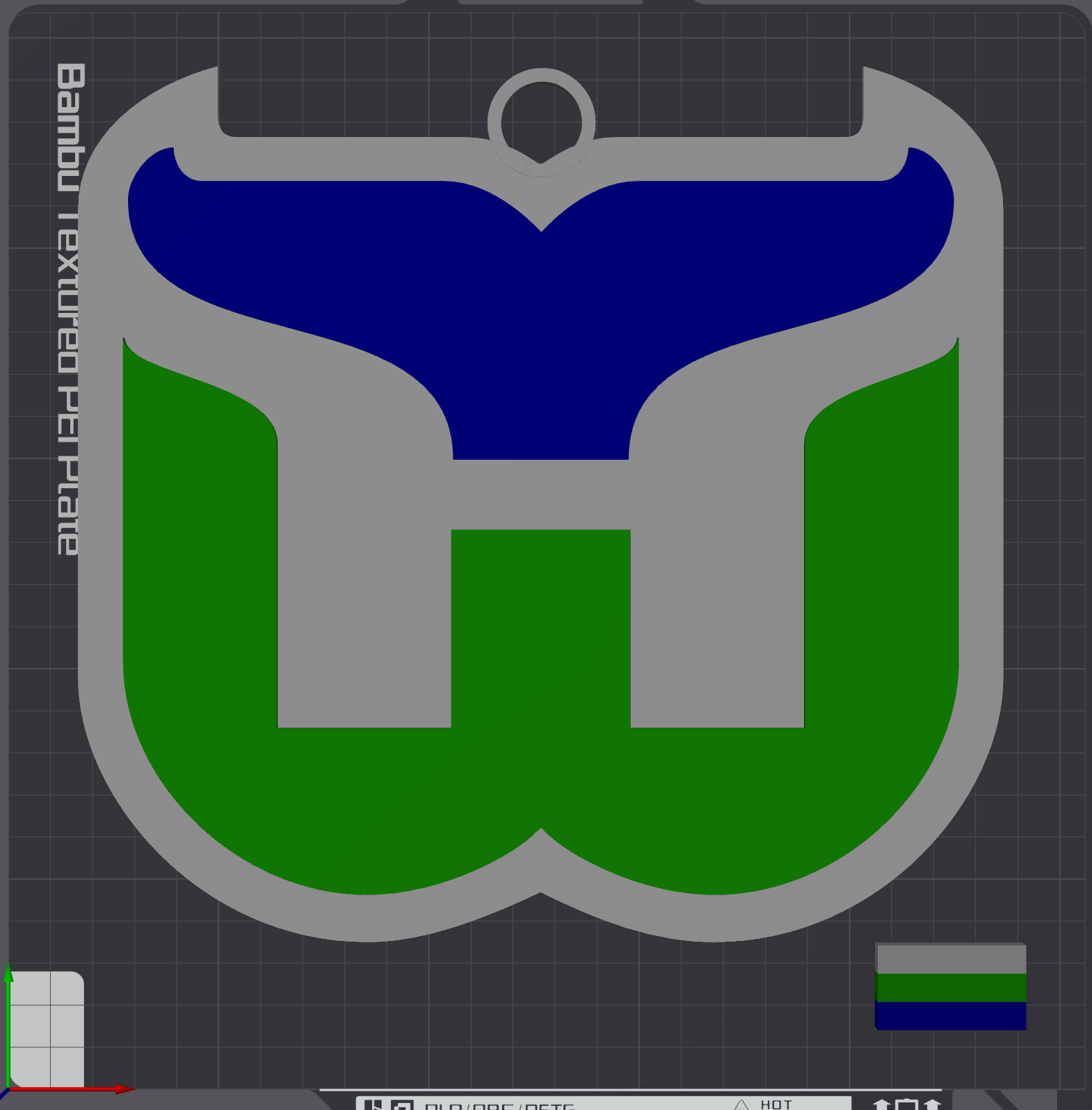 Hartford Whalers Oversized Necklace Logo