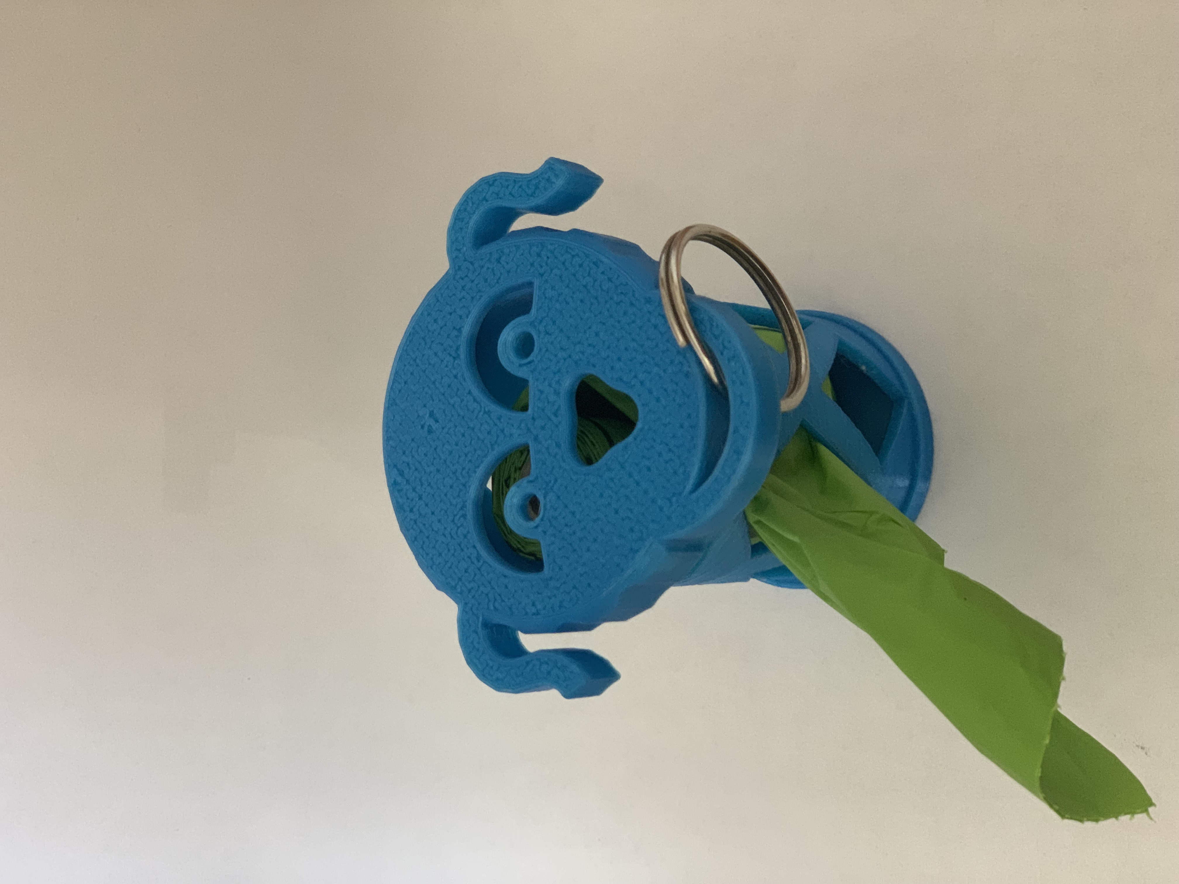 Dog poop bag holder with clips