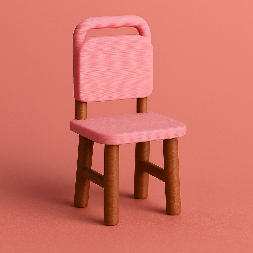 Miniature Chair – Dollhouse Furniture (Multicolor)