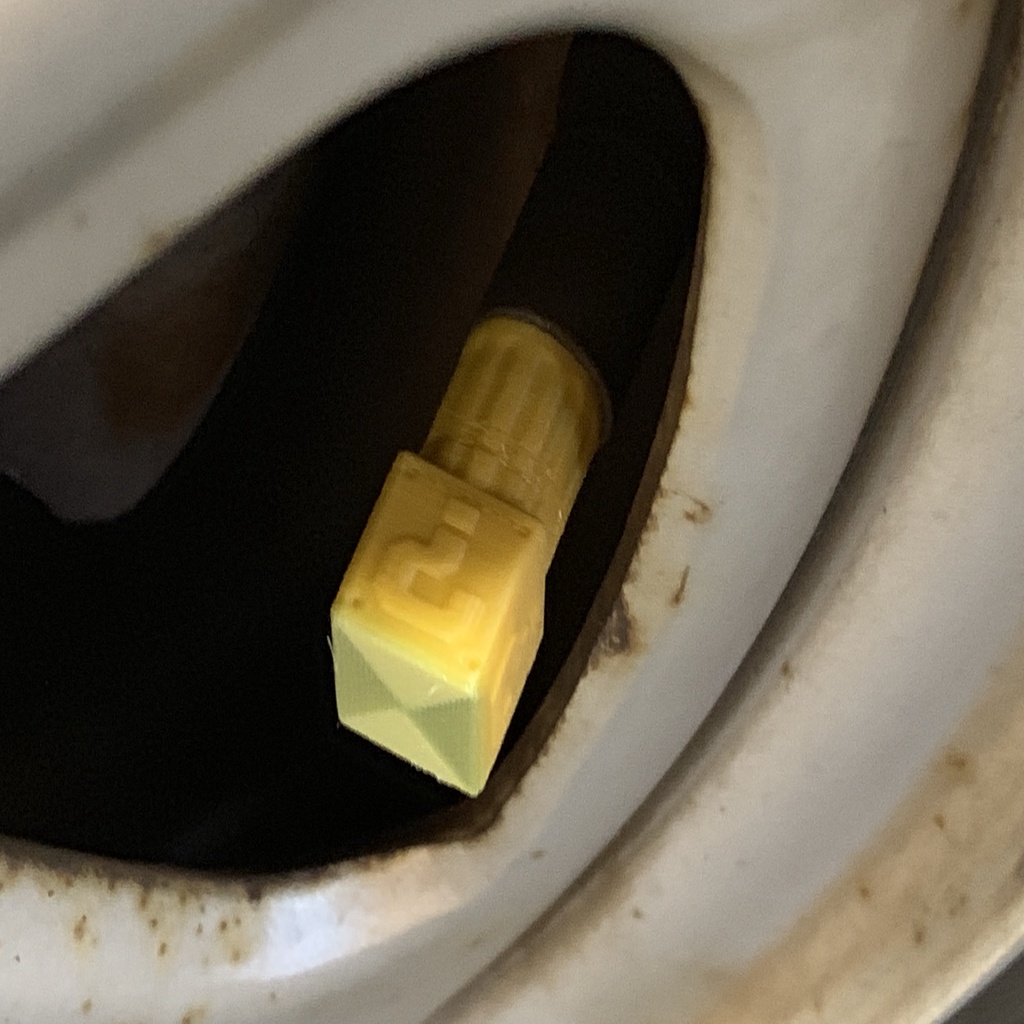 Tire Valve Cap Accessory (Car / Bike / Mario Question Mark Block Themed)