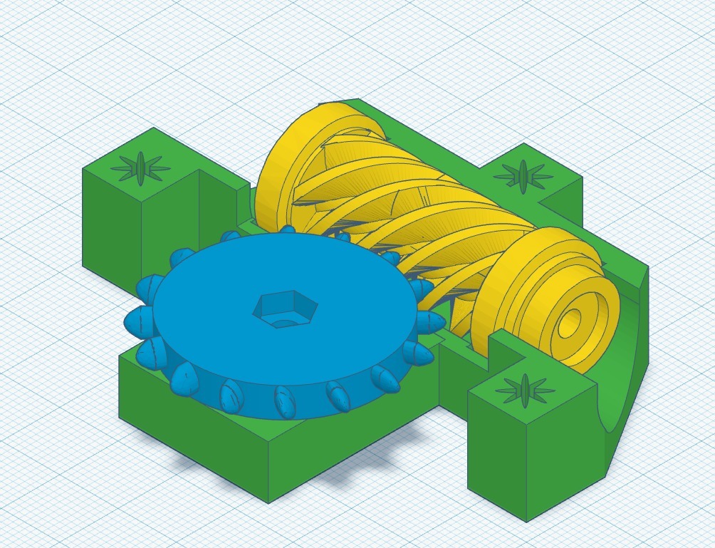 Worm Gear 2.5 / 1 Ratio with Frame