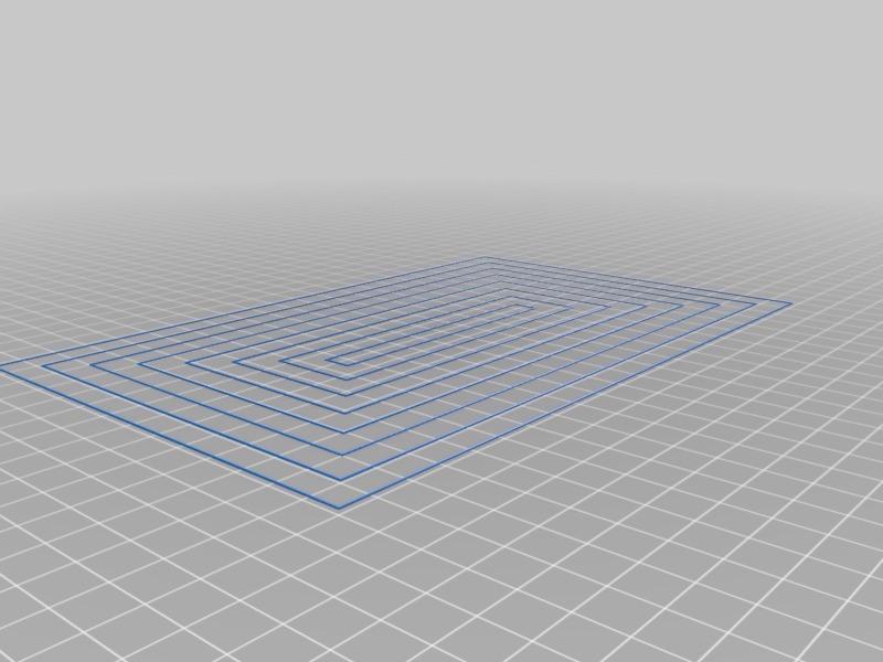 Concentric Rectangle Bed Level - Replicator Dual / FlashForge Creator Pro / PowerSpec Pro 3D / 225mm x 145mm bed