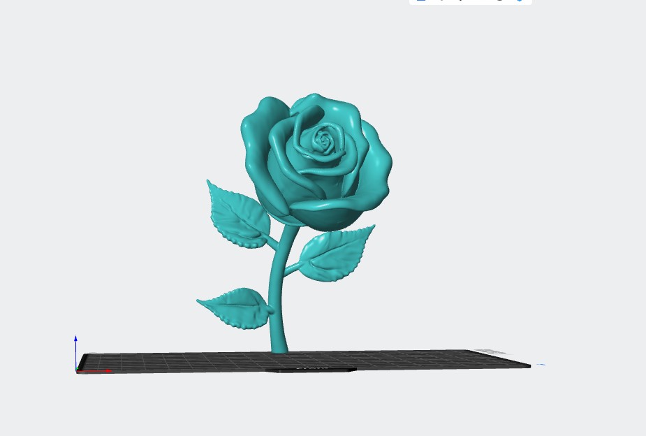 rosa con hojas