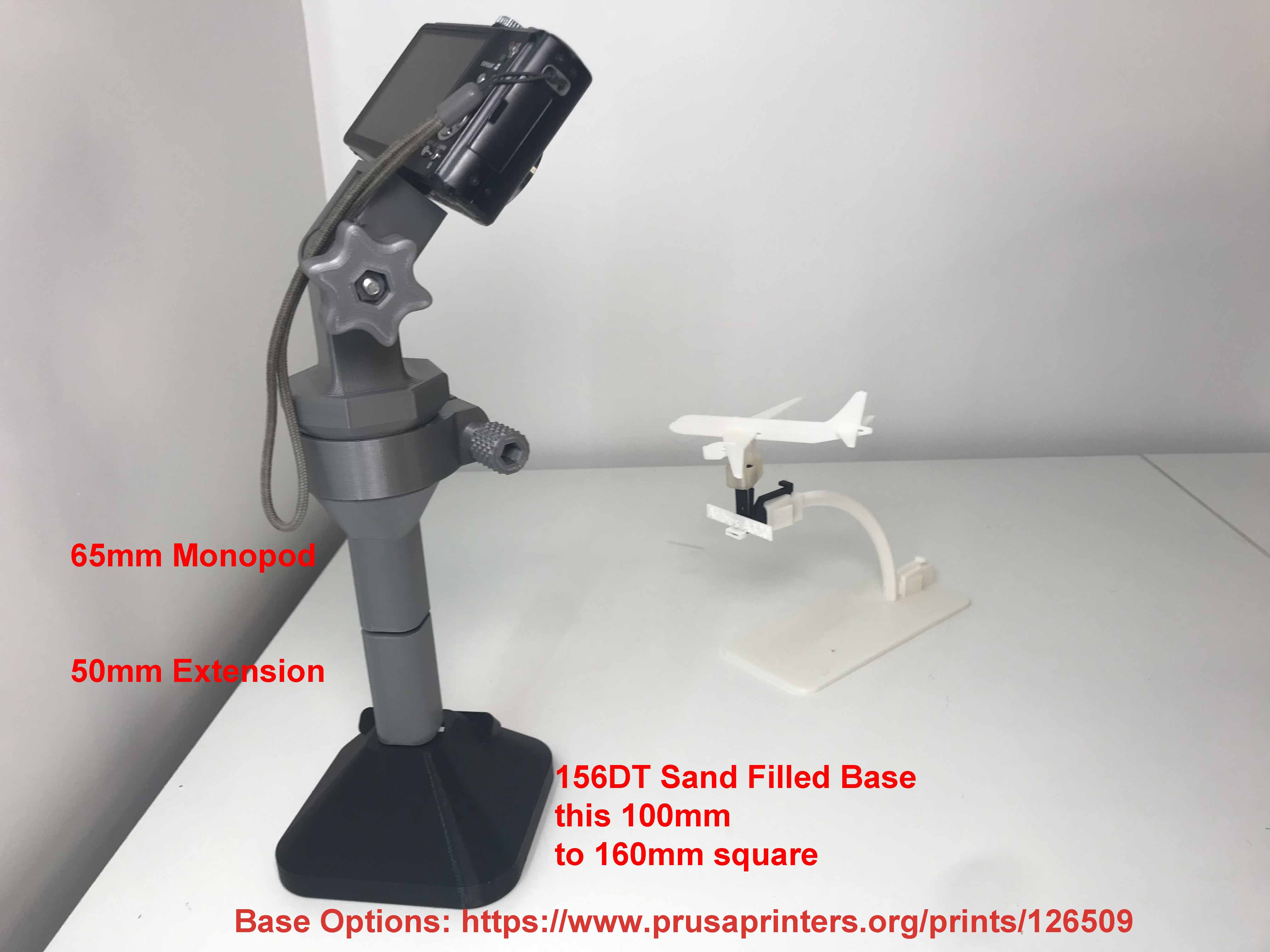 Monopod Base Remix for the Mini Tripod for DSLR and Digital cameras