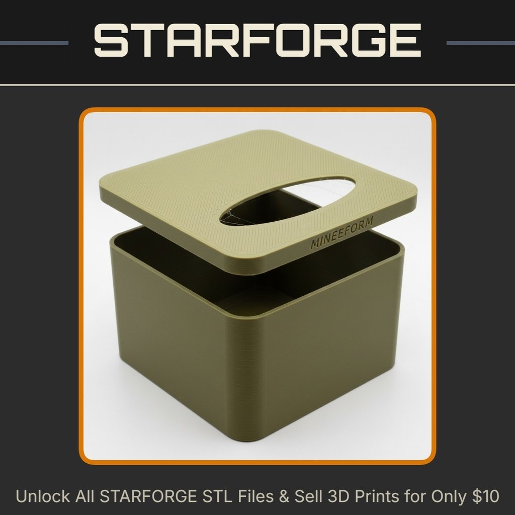 Gecko Dig Box Terrarium Sand Bath Substrate Holder StarForge Kits 3D Print STL File