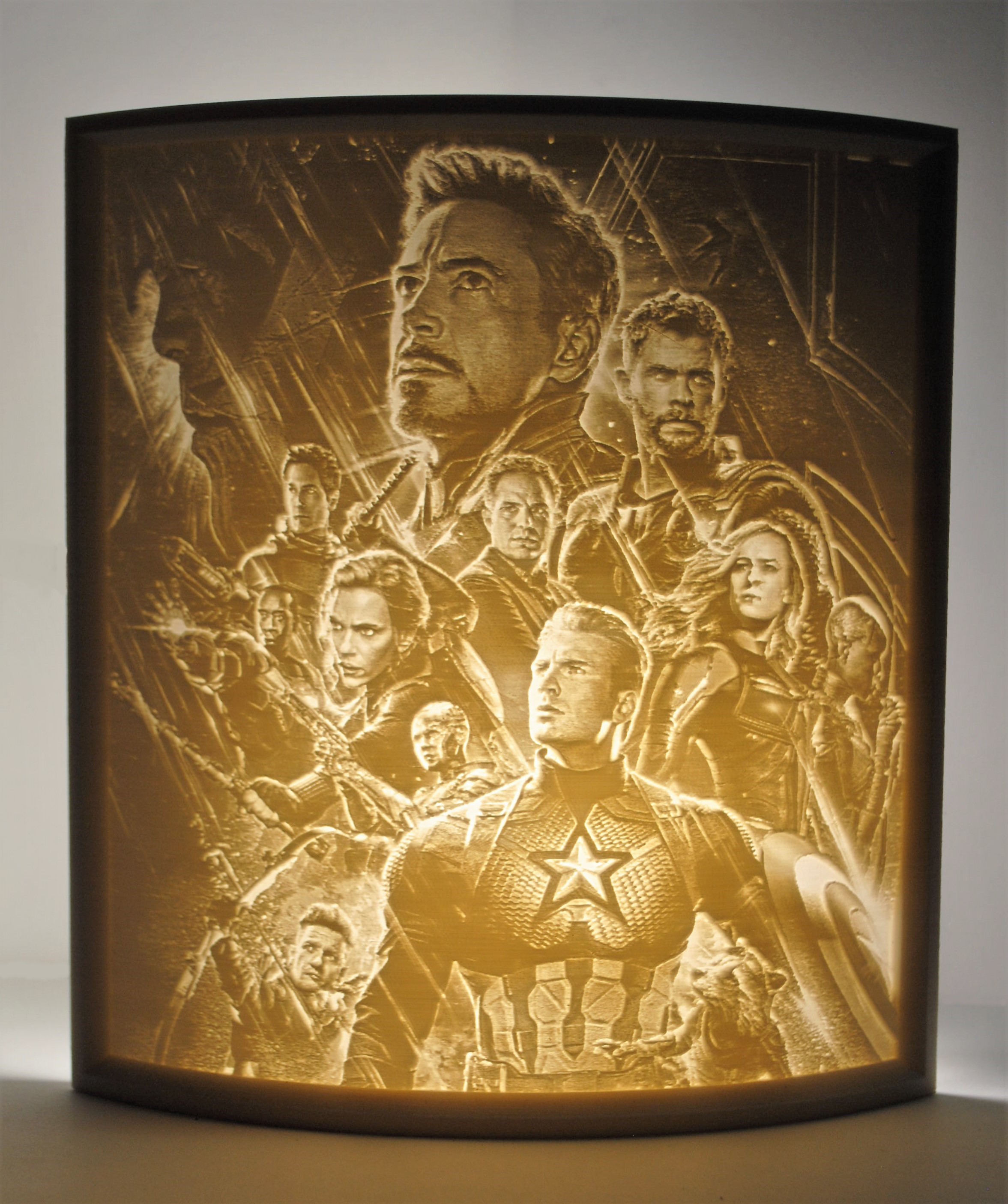 Curved Endgame poster Lithophane