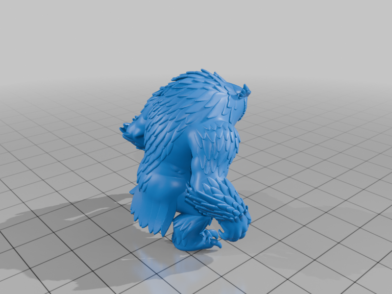28mm DND Owlbear Creature Feathers Claws Beak Aggressive Stance Beast StarForge Kits 3D Print STL File