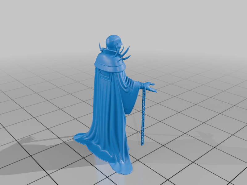 28mm Ancient Sorcerer Robes Chains Bald Head Spiked Armor StarForge Kits 3D Print STL File