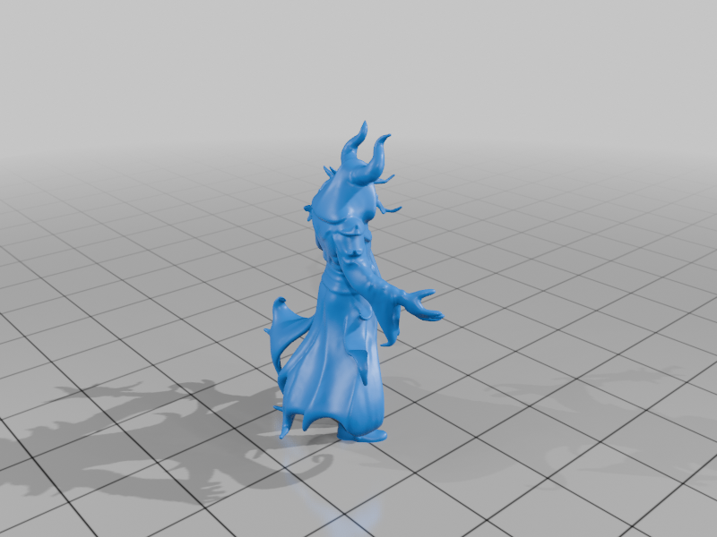 28mm DND Arcane Spellcaster Sorcerer with Horns Fantasy Mini StarForge Kits 3D Print STL File