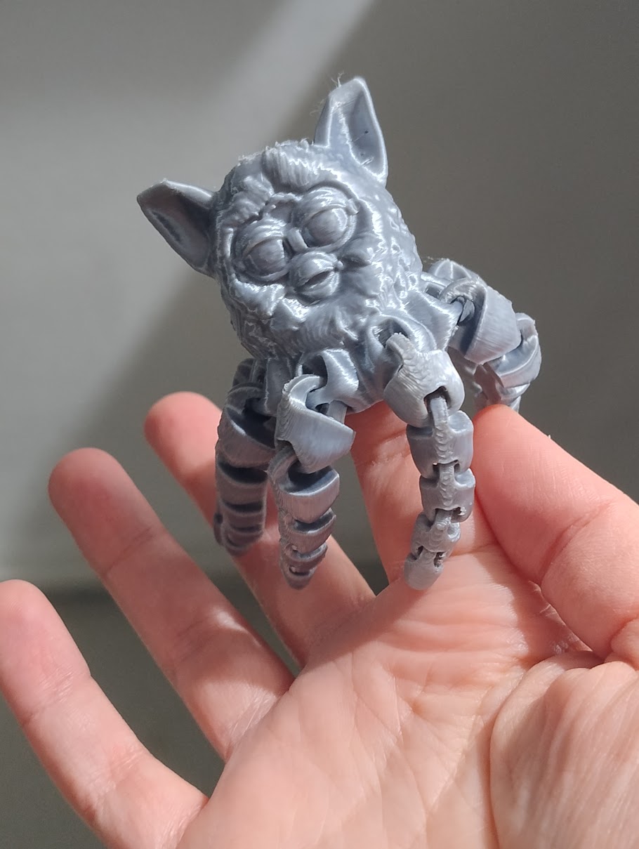 Fidget Toy Furby Octopus Print In Place Supportless Flexy
