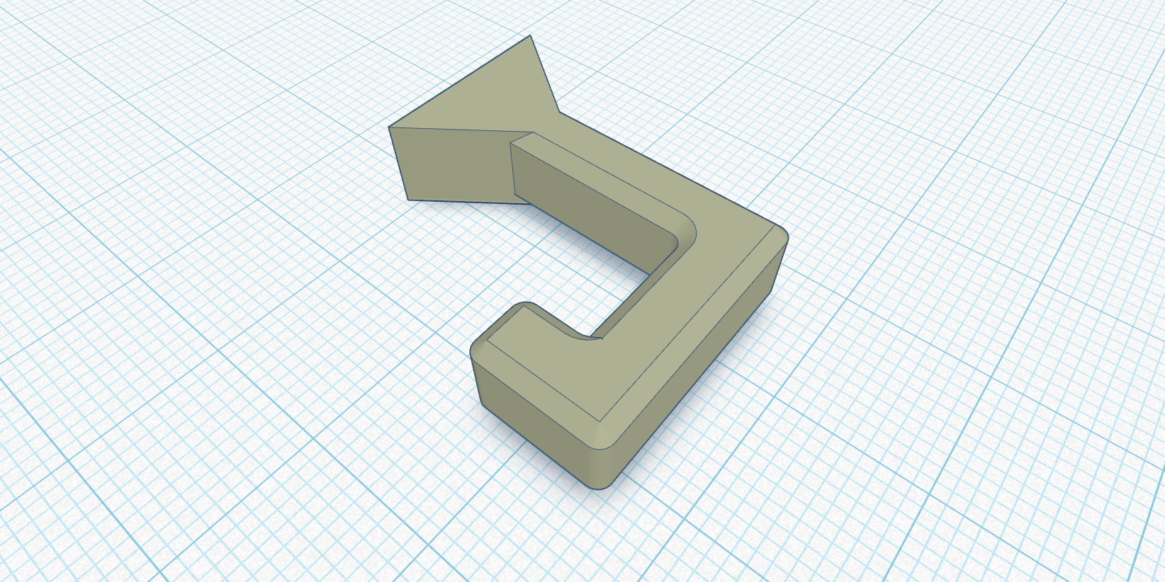 180° hook for attaching the Flexible Hook Rail under a wall unit