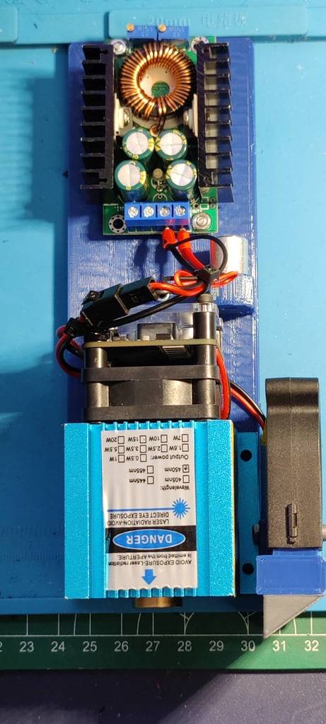 Mount with airassist 15 Watt Cronos Laser for LASER Engraver designed by infectedfpv26 (Thing 3371373)