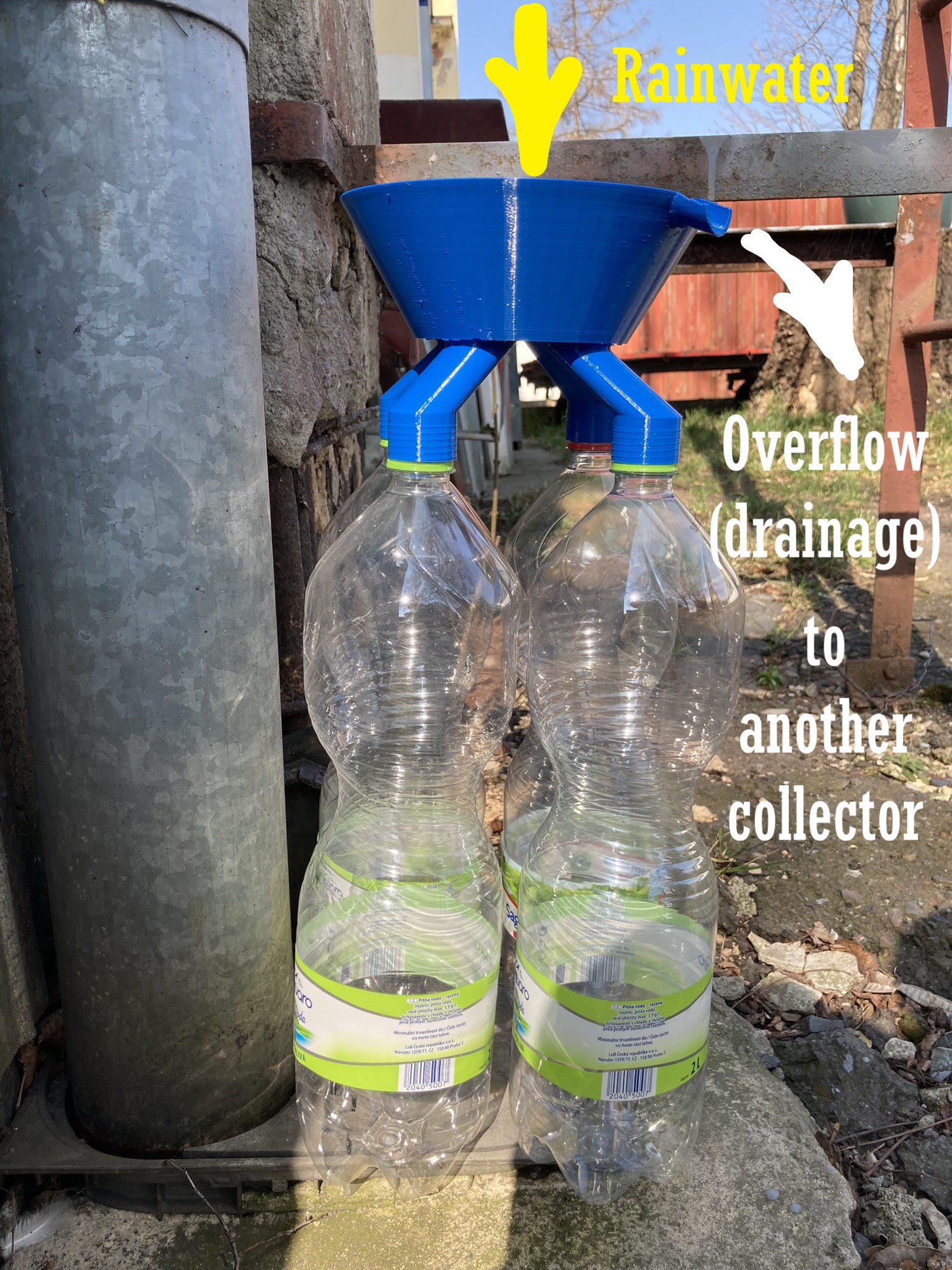 4funnel - rainwater collector (stackable to cascade)