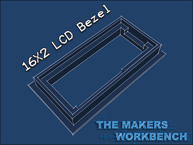 Panel Mount 16x2 LCD Bezel