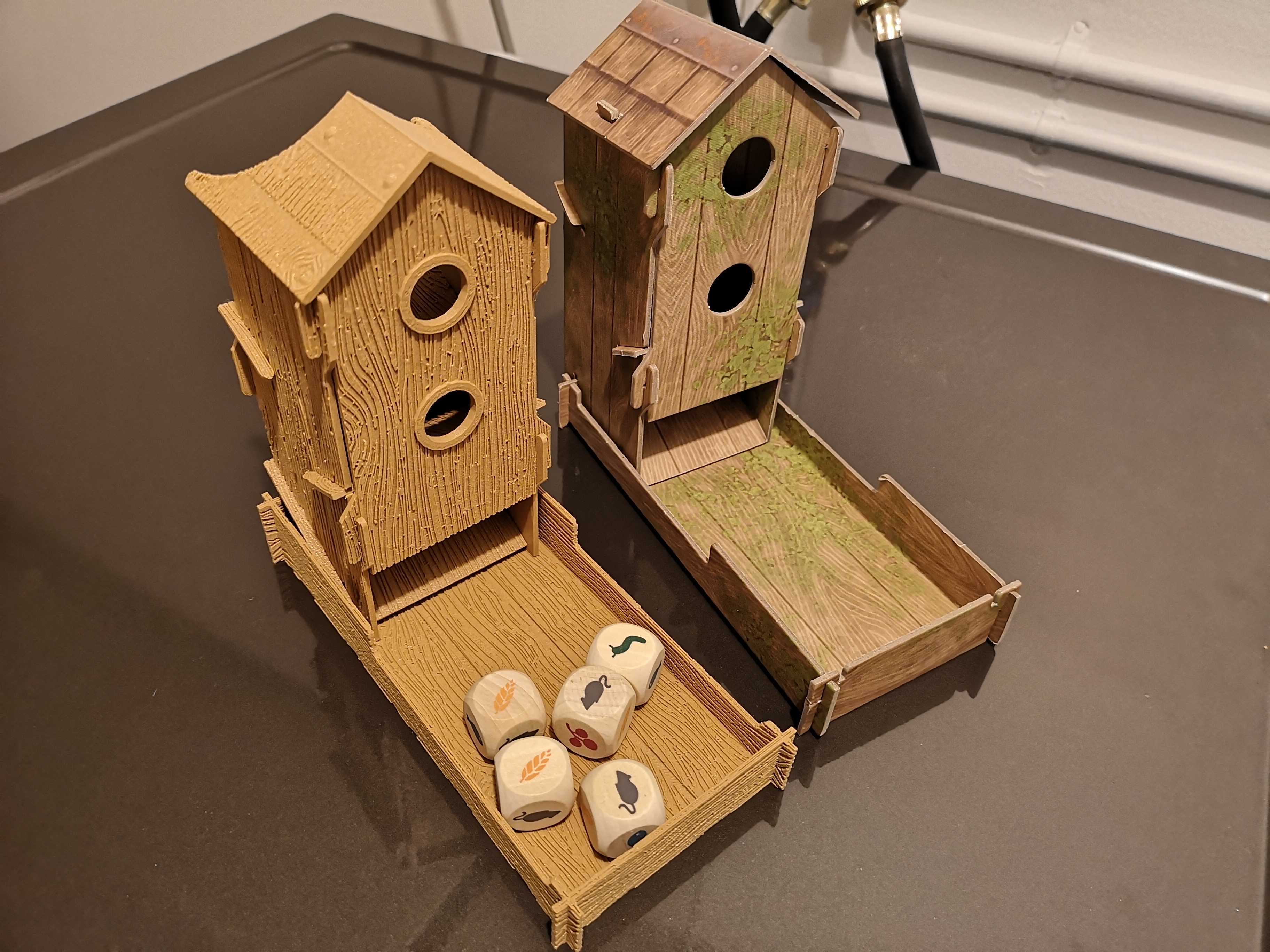 Wingspan Dice Box/Tower/Birdfeeder - Flat Pack Fix Remix