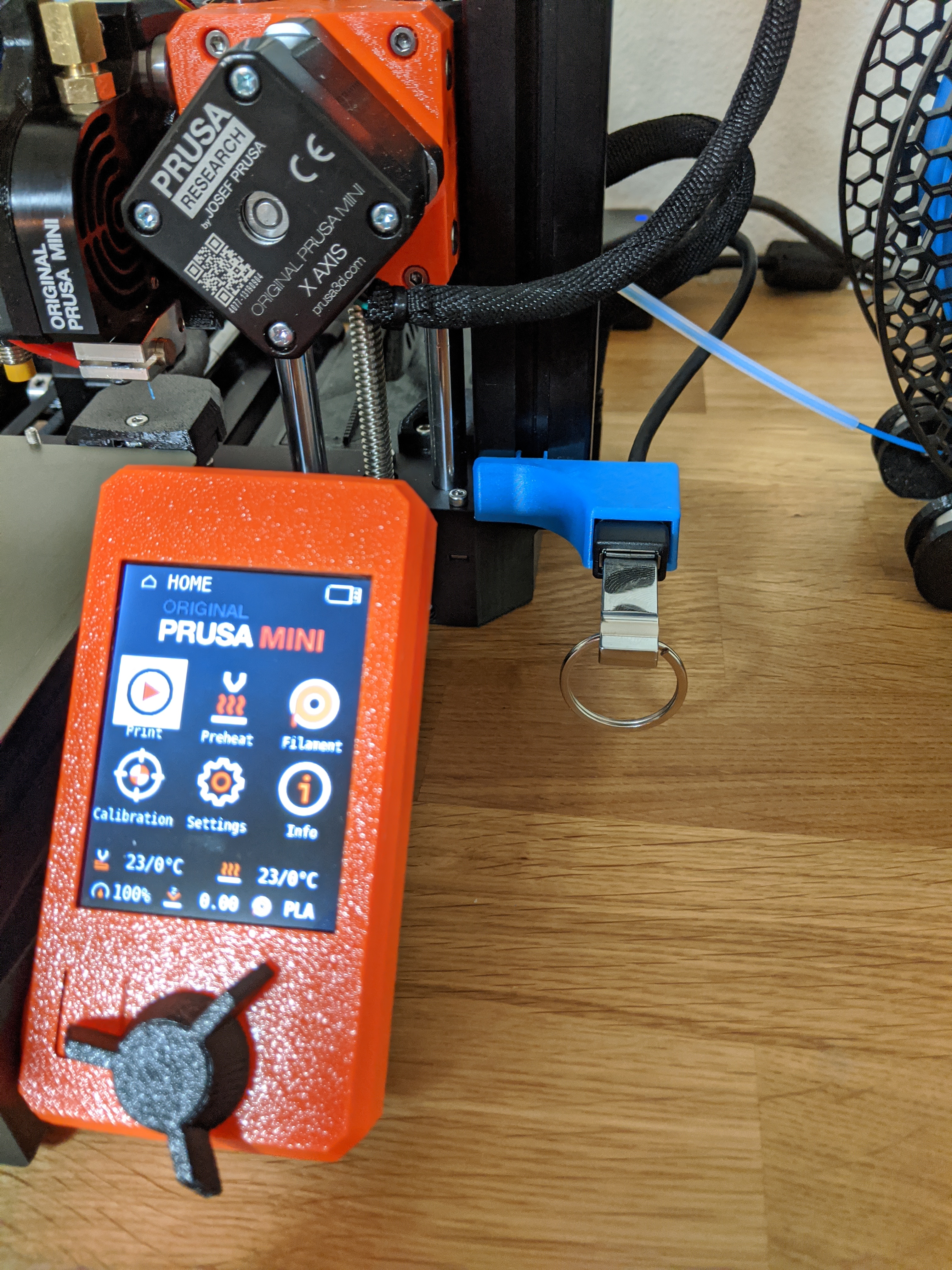 Prusa Mini USB extension snap fit mount (no hardware required)