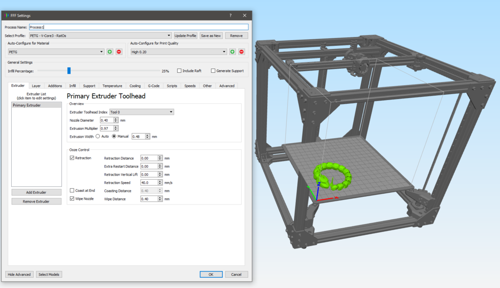 V-Core3 STL file for custom bed in simplify3d