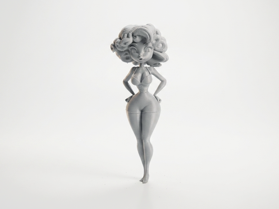 Stylized Female Figurine Character Model 3D Printable