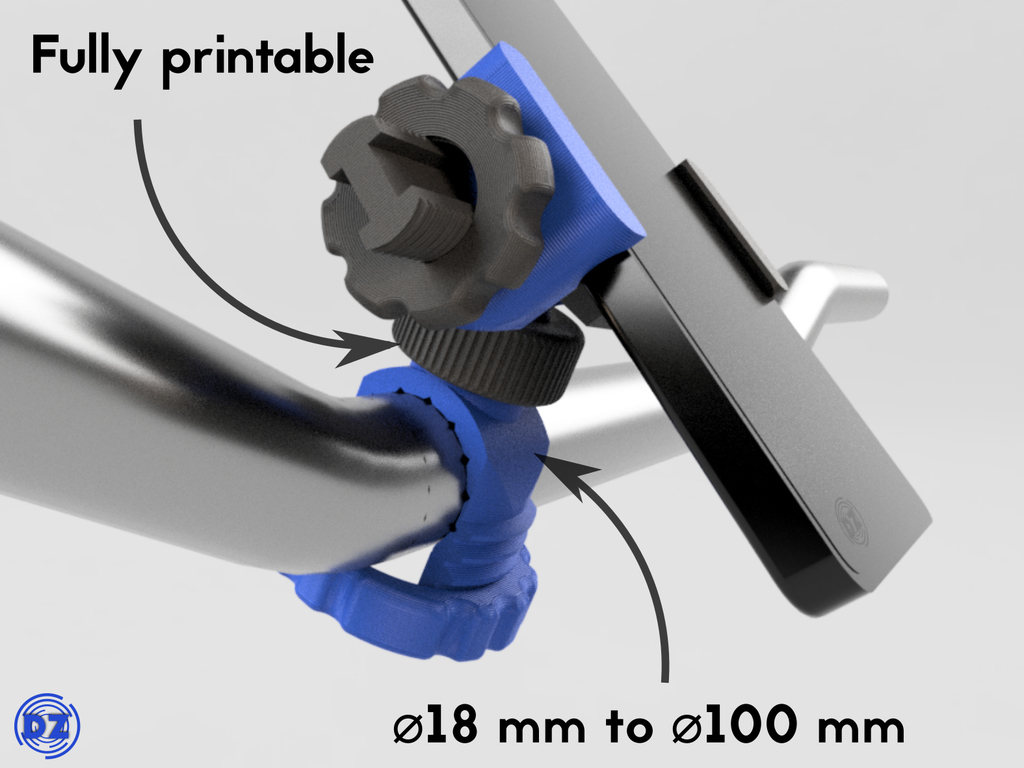 Handlebar/Tube phone mount (no screw!)