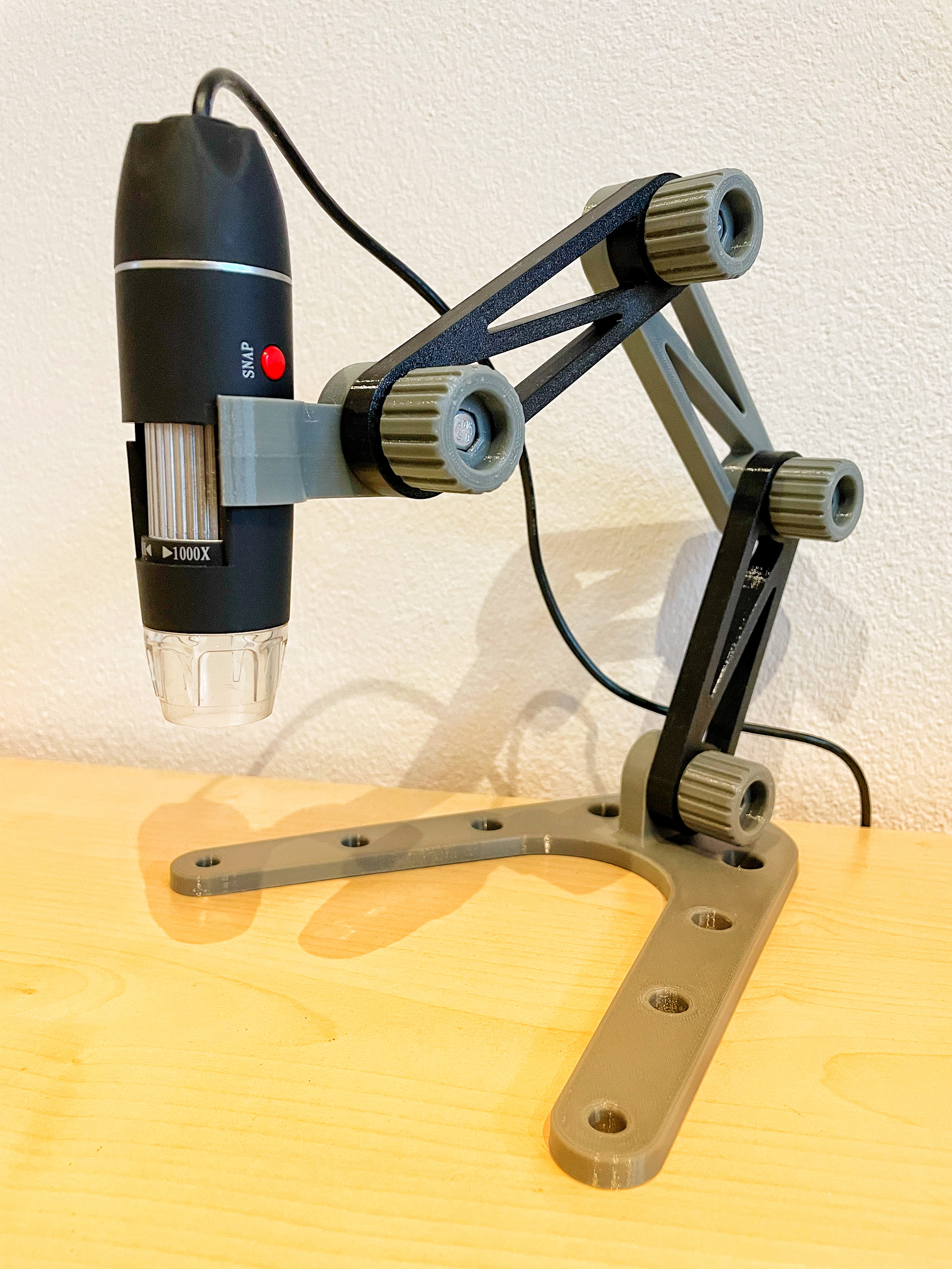 Base of the modular microscope stand, fit to PrusaMini print bed.