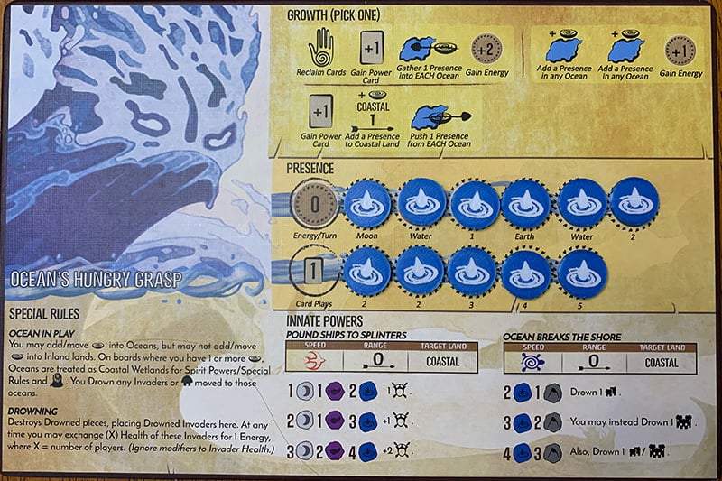 Spirit Island 2 color Ocean's Hungry Grasp presence token