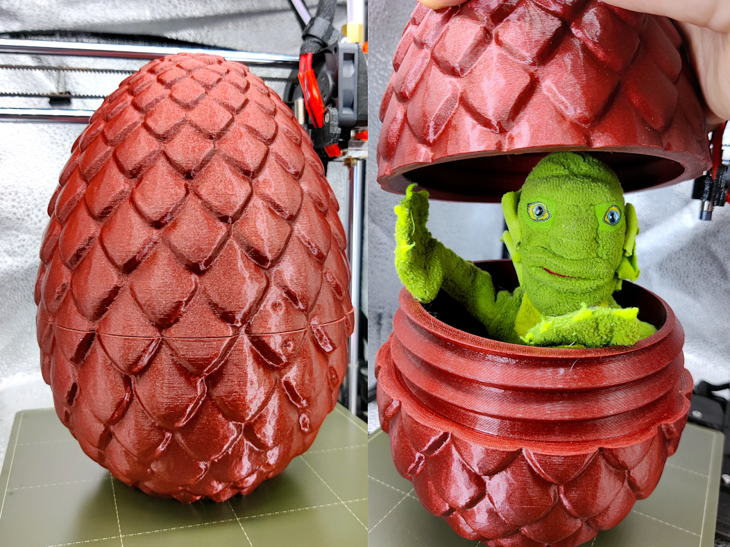 Extra Large Dragon Egg with Threads - (300 percent scaled version)