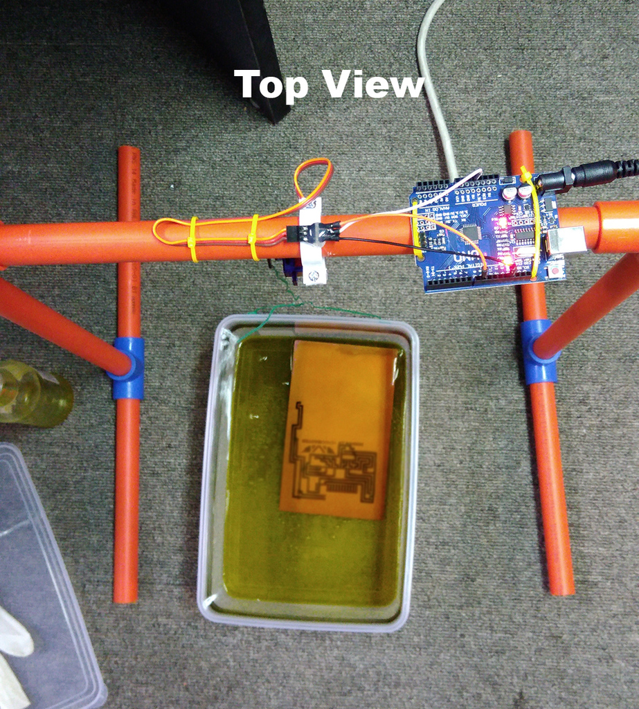 PCB Agitator using Arduino, small servo & PVC pipe