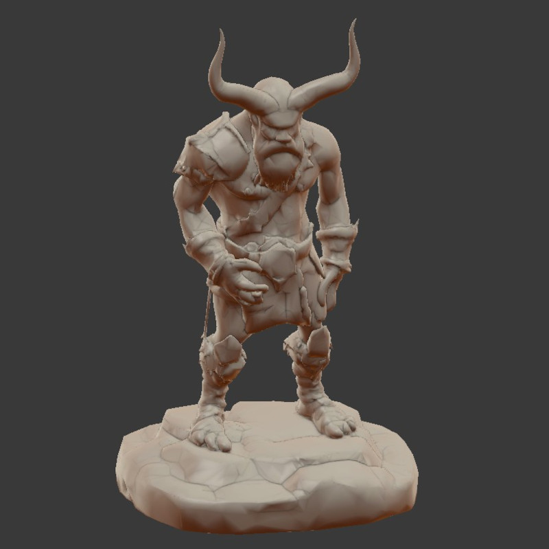 DND NPC Bull Gard art protjekt KI NOsupport Supportfree FDM Easyprint Fastprint