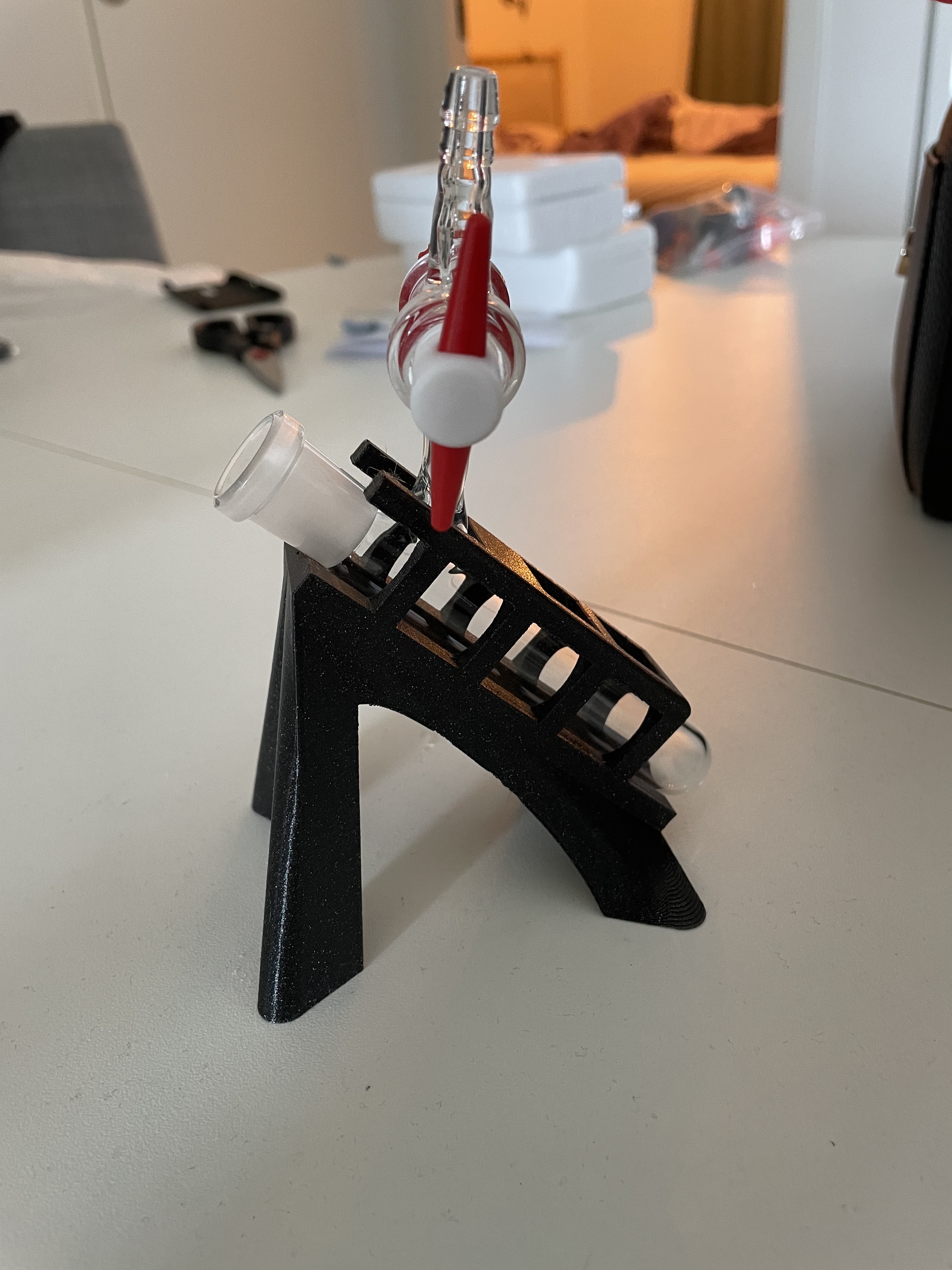 Test Tube holder with space for Schlenk / Straus vent