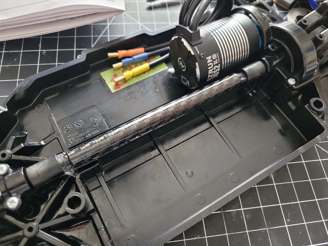 TT02 Prop Shaft Adapter for custom CF drive shaft