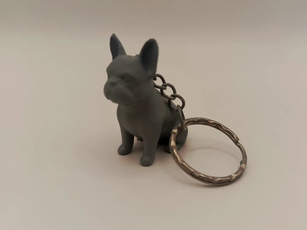 French Bulldog Keychain Figurine