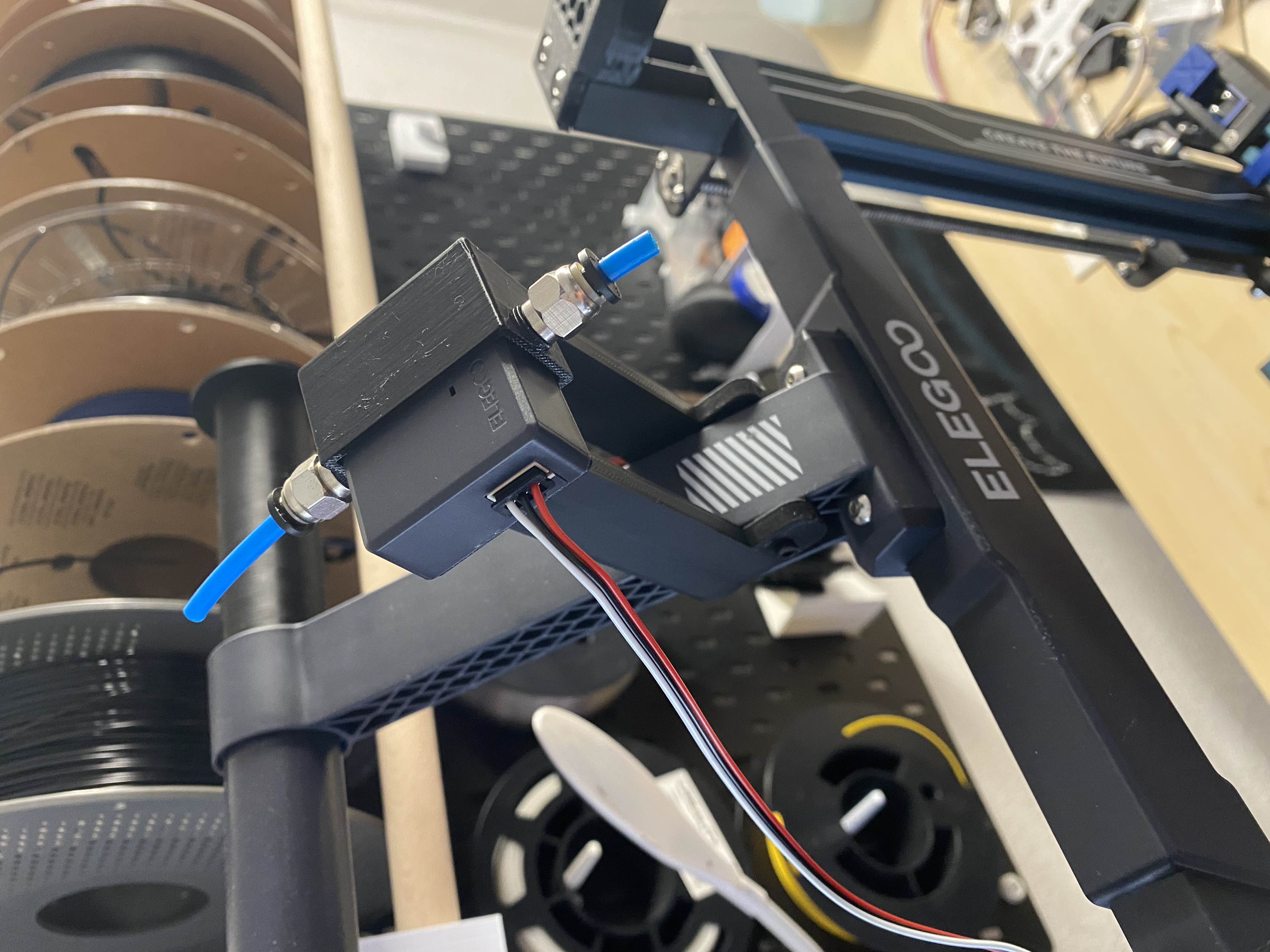 Neptune 3 Pro extended filament sensor mount