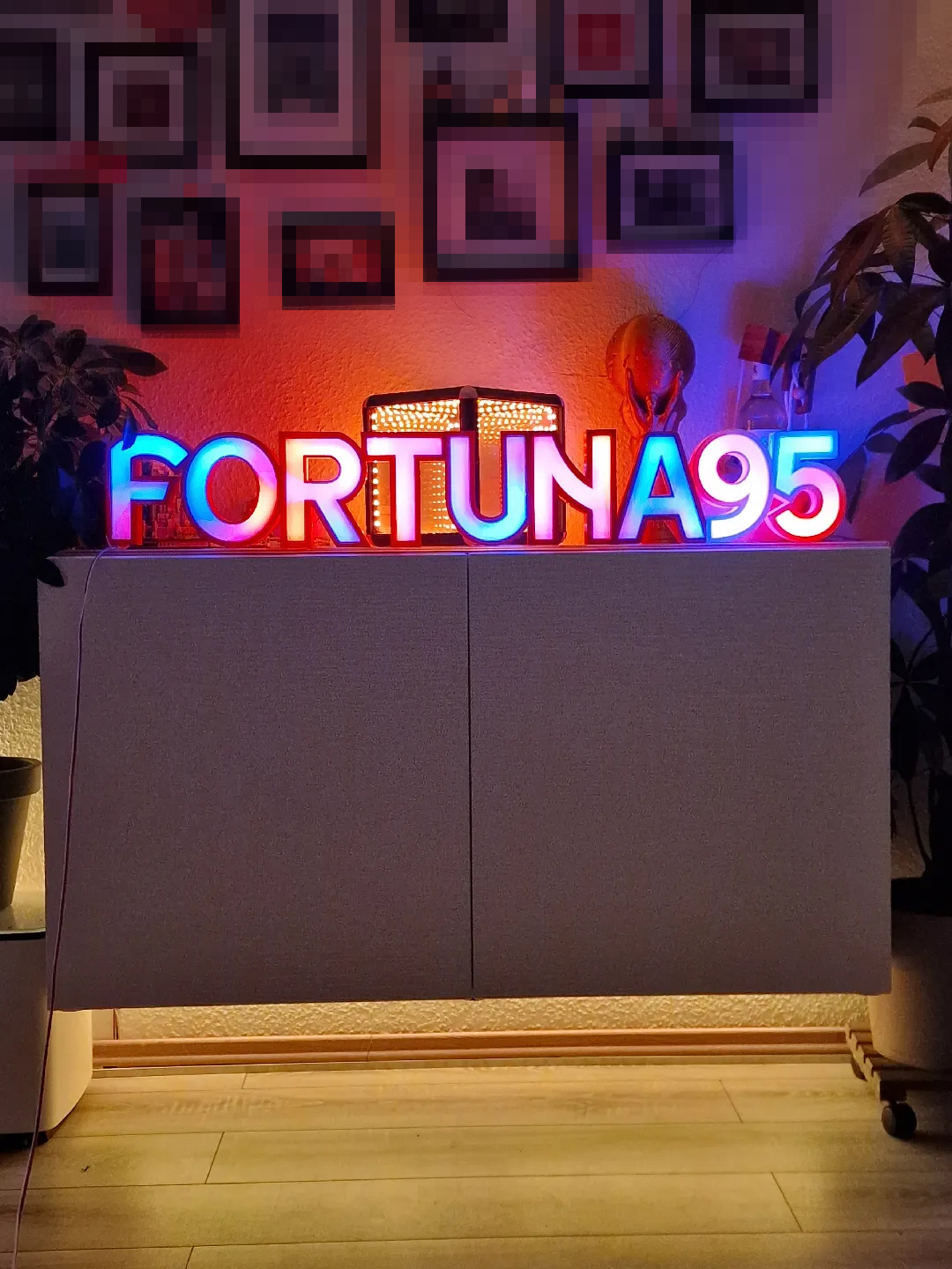 Fortuna Düsseldorf illuminated sign 1895 - 3D Font